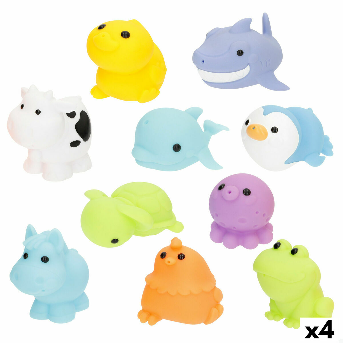 Conjunto Animais para a Banheira Winfun 6 X 4,5 X 8 CM 4 Unidades
