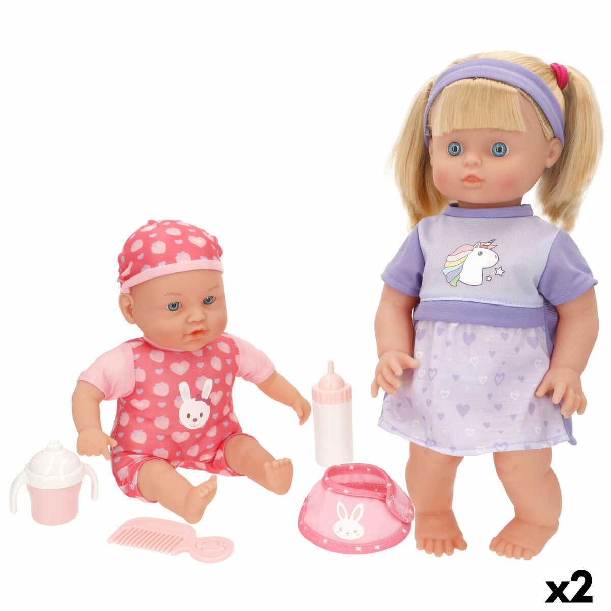 Set Bonecas Colorbaby 17 X 42 X 11 CM 2 Unidades