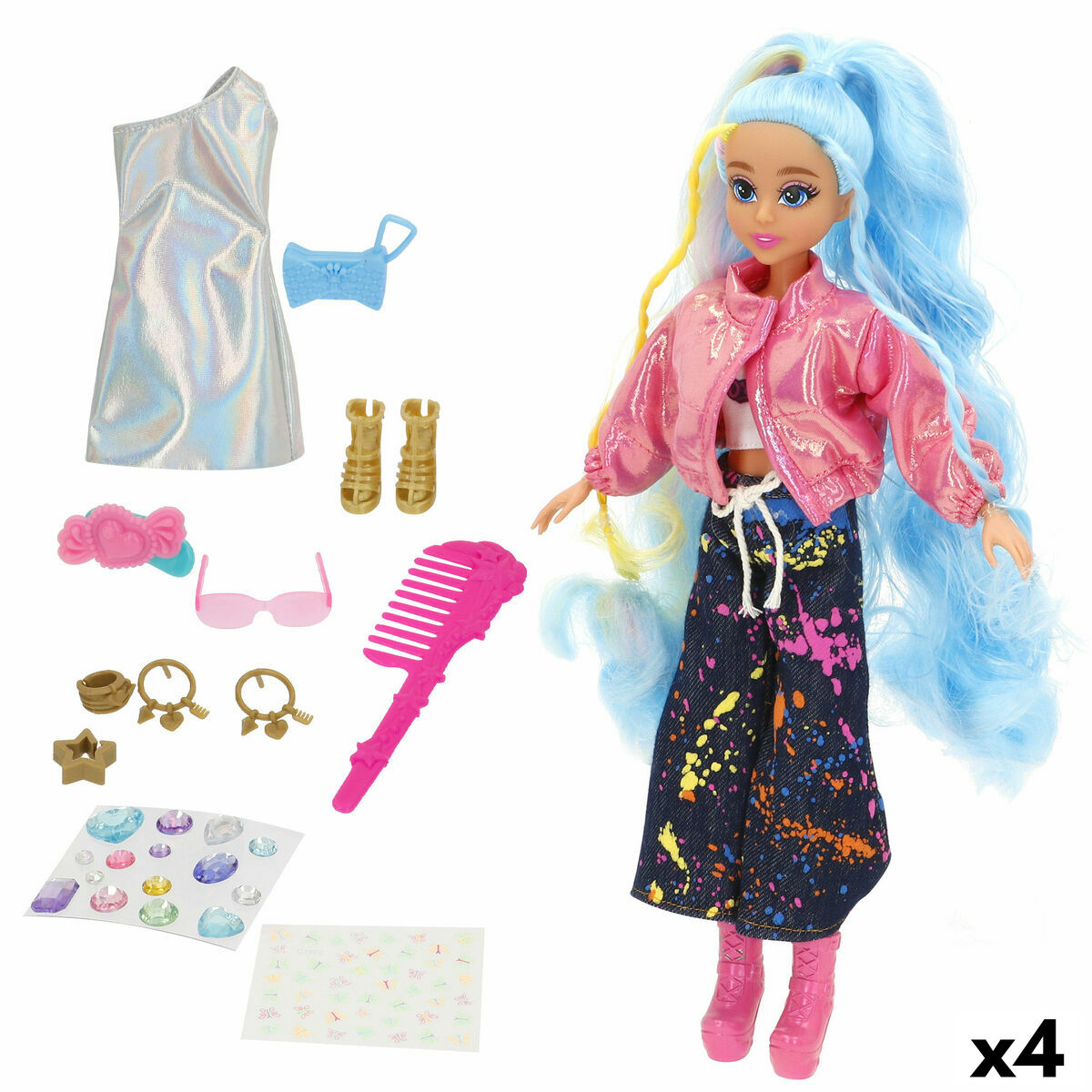 Boneca Funville 11 X 30 X 5 CM (4 Unidades)