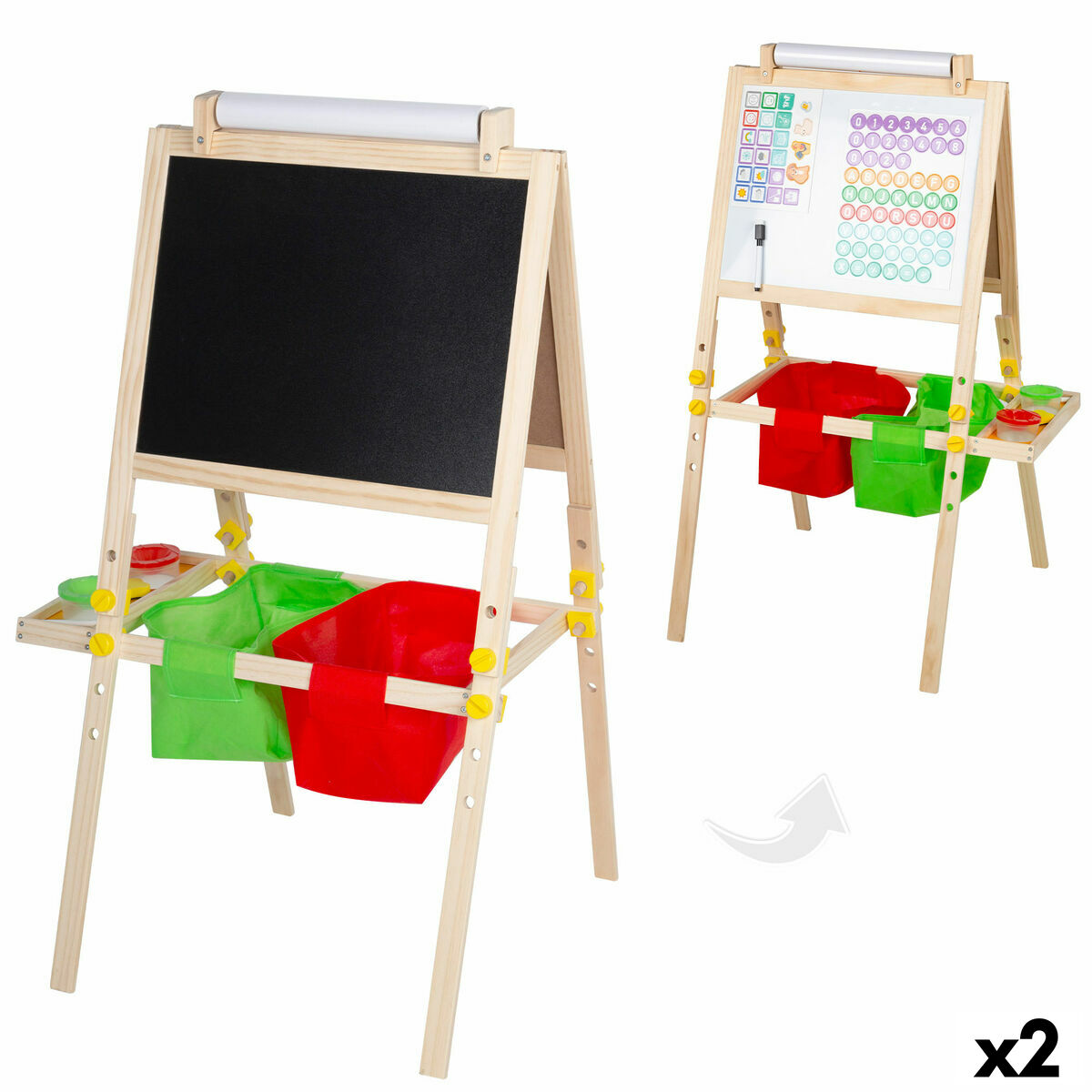 Quadro de Dupla Face Colorbaby 57 x 93 x 59 cm 2 Unidades