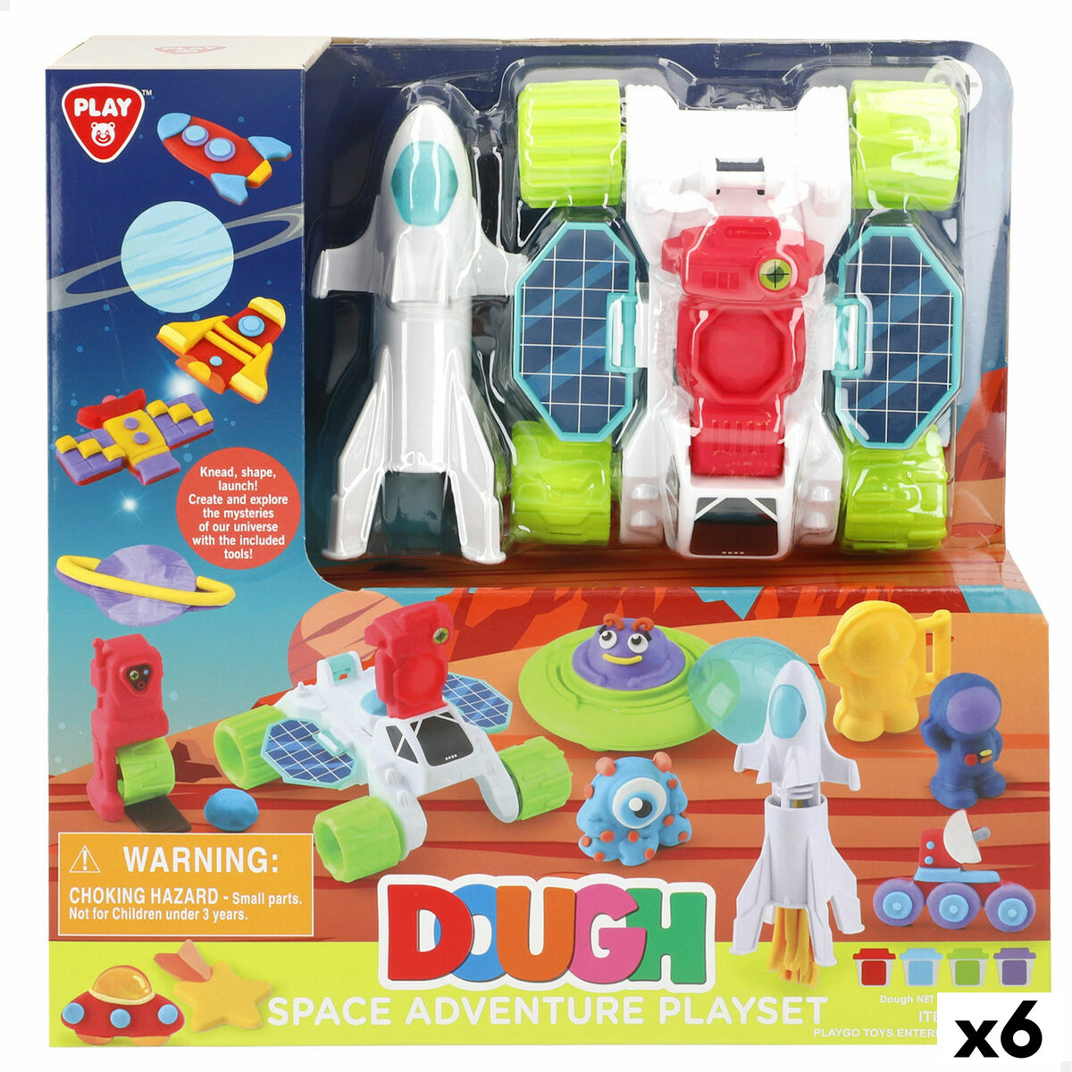 Jogo de Plasticina PlayGo (6 Unidades)