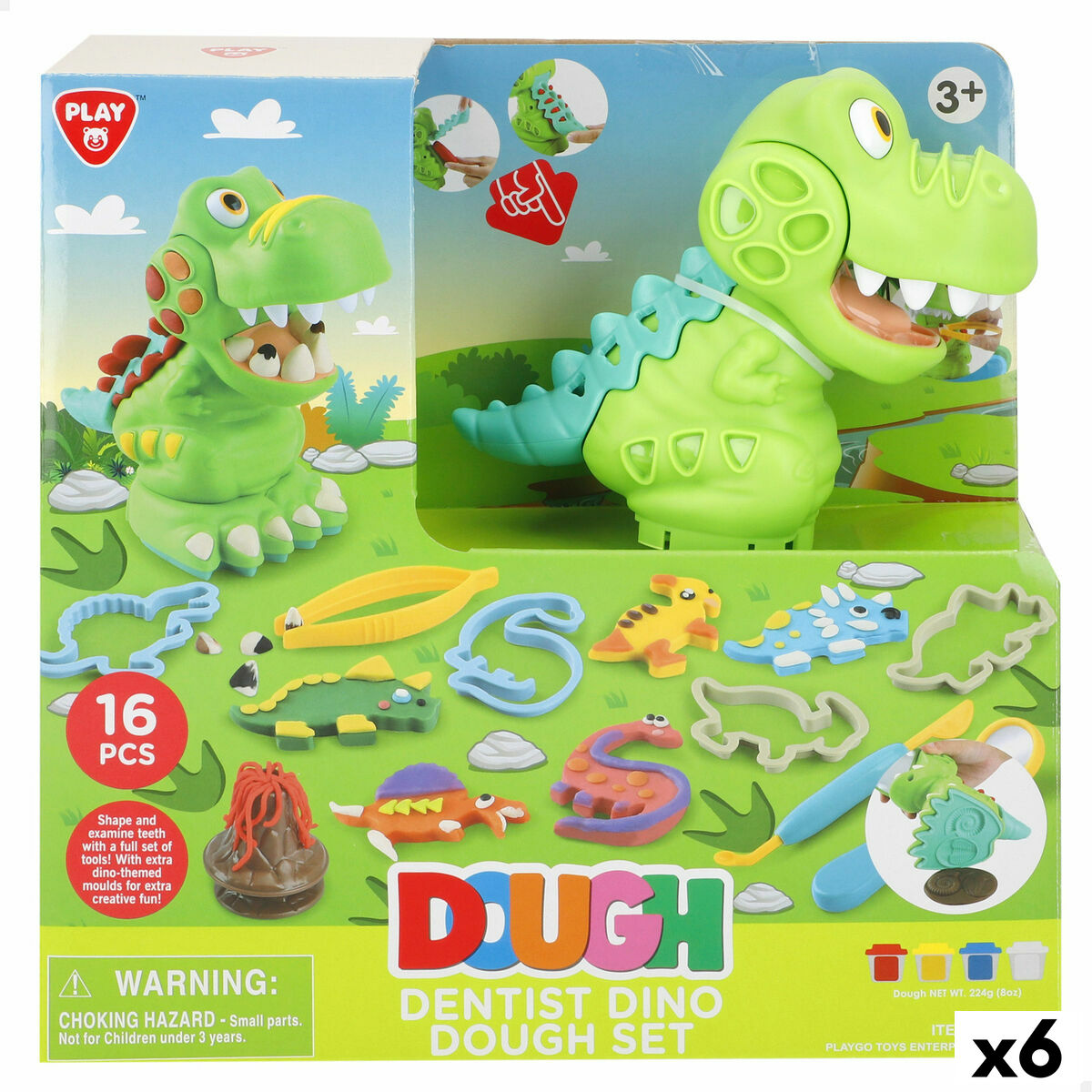 Jogo de Plasticina PlayGo (6 Unidades)
