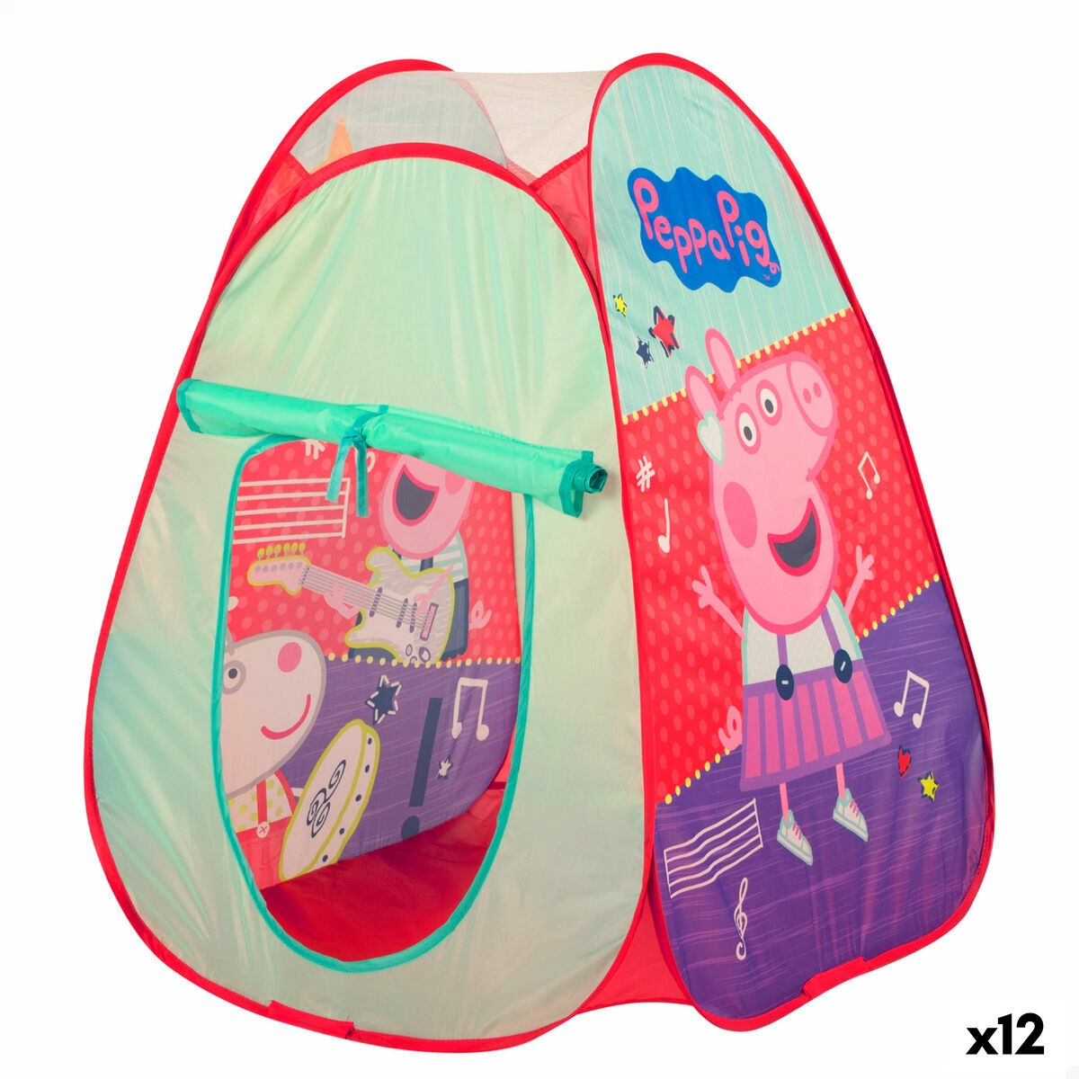 Tenda de Campanha Peppa Pig 75 x 90 x 75 cm 12 Unidades