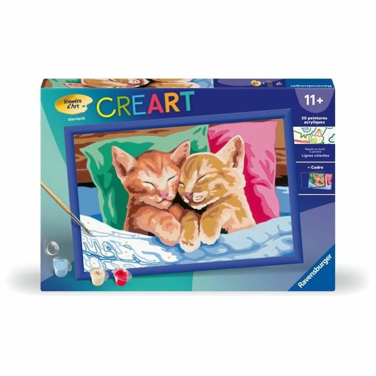 Conjunto de pintura por números Ravensburger CReart Cats