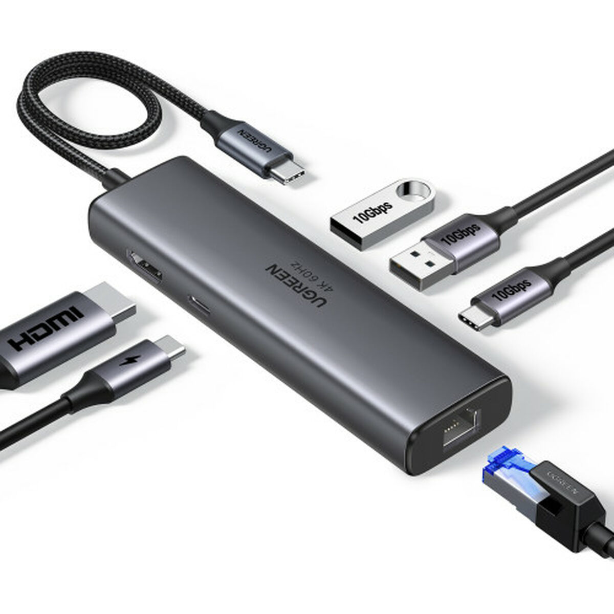 Cabo USB para Lightning Ugreen 45000 Cinzento