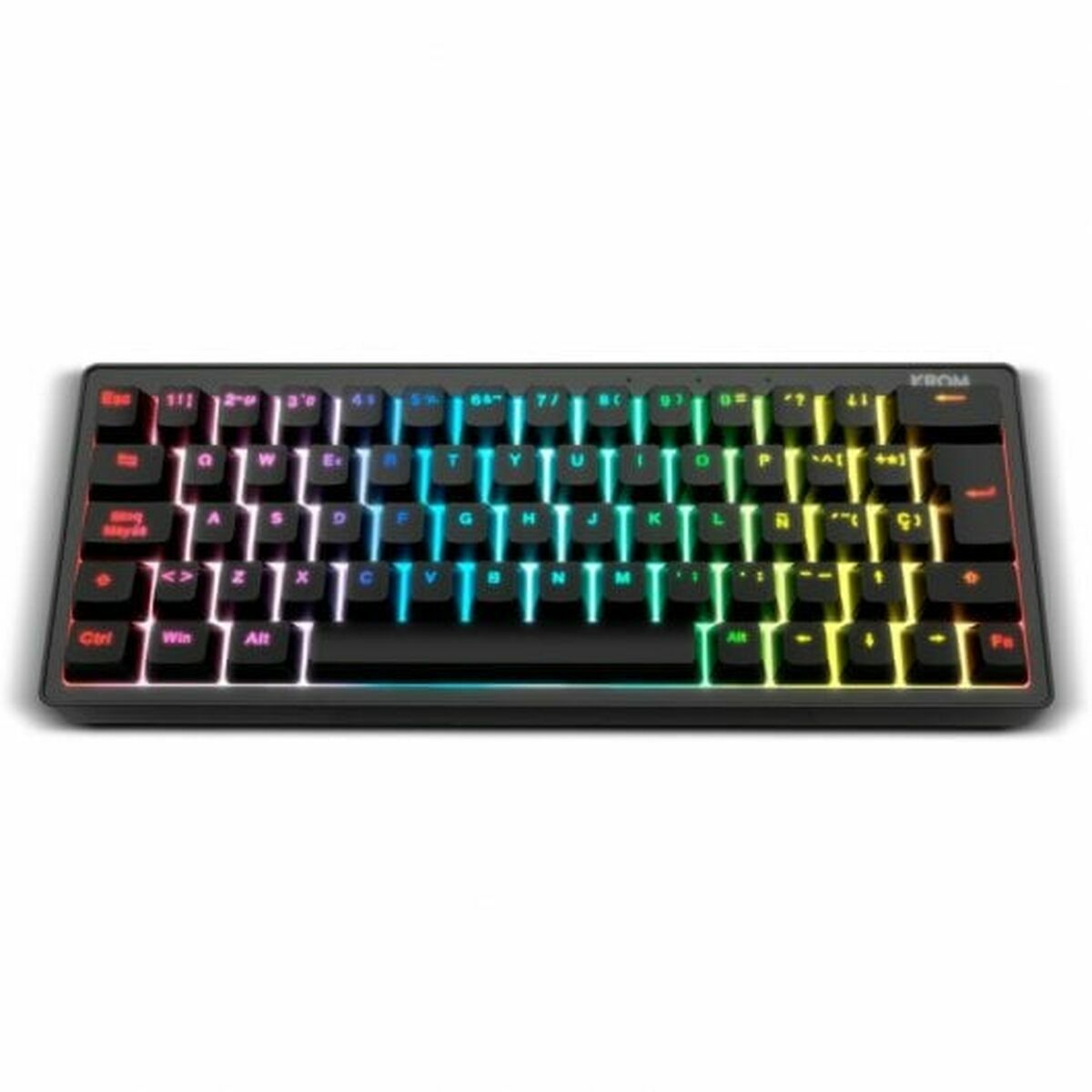 Teclado Krom Kreator Preto Qwerty espanhol Mecânico
