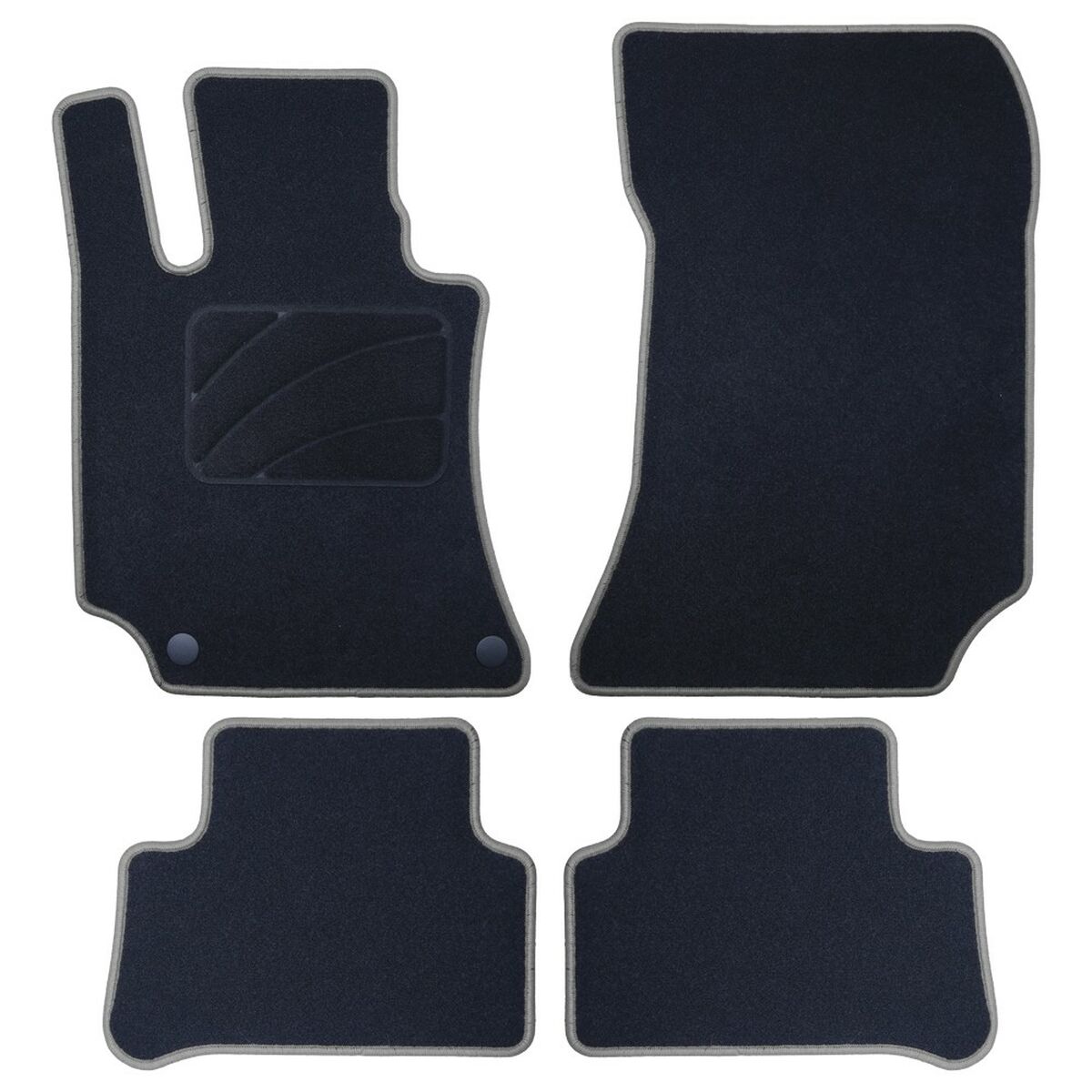 Conjunto de Tapetes de Carro OCC Motorsport OCCMC0089GD Preto Cinzento escuro Mercedes X218 Cls Shooting Brake Veludo 5 Peças