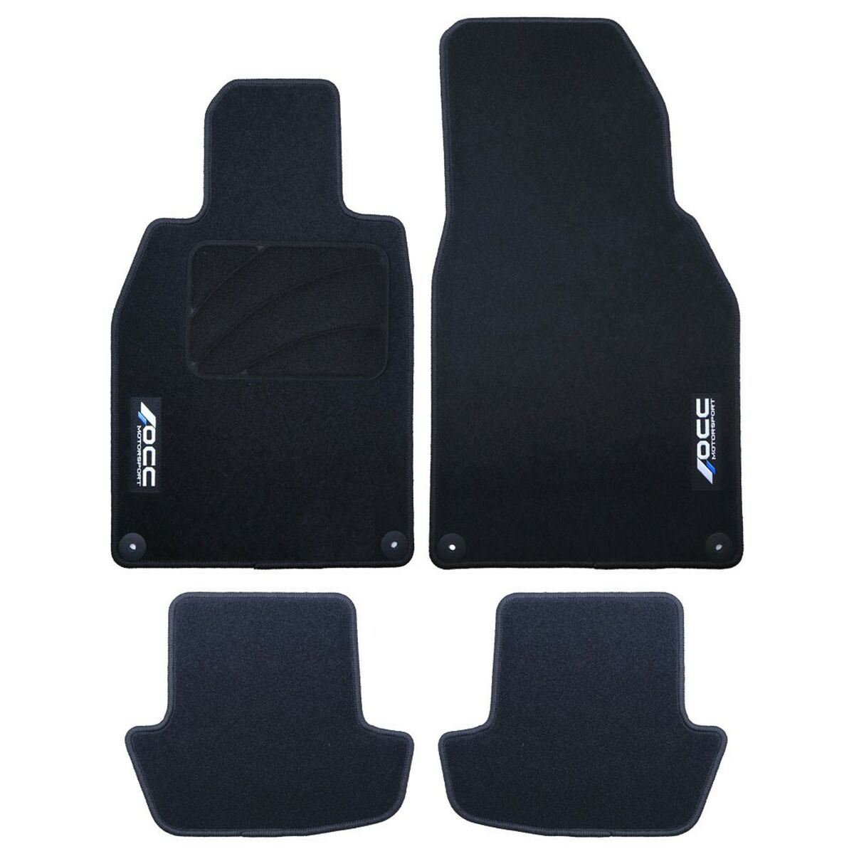 Conjunto de Tapetes de Carro OCC Motorsport OCCPS0014LOG Preto Porsche 911 992 Veludo 5 Peças