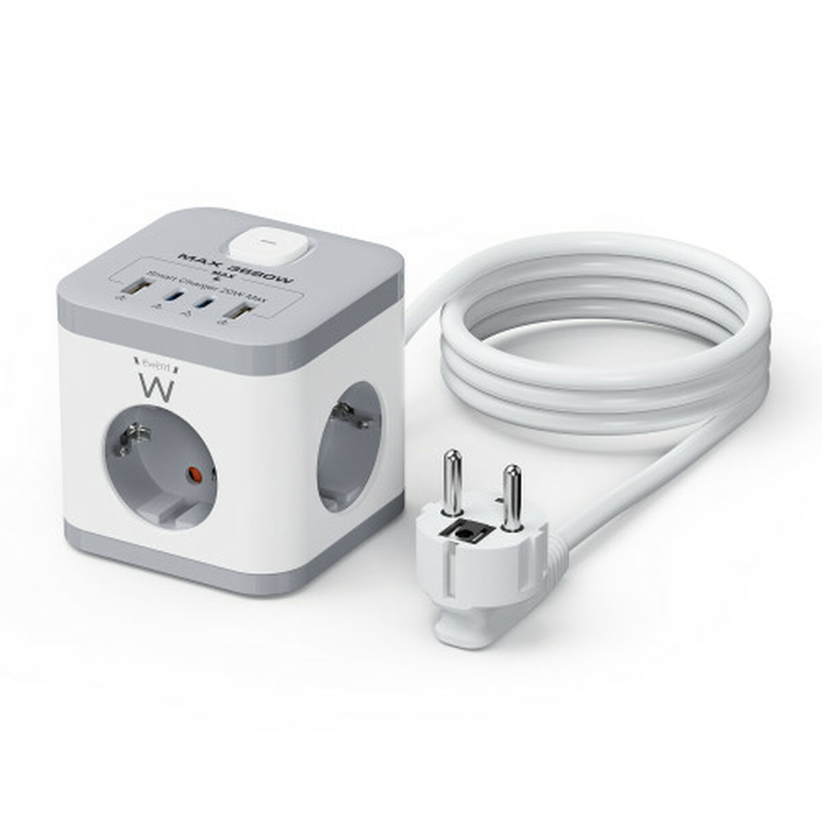 Entrelinha Ewent EW3863 Branco Cinzento 1,5 m