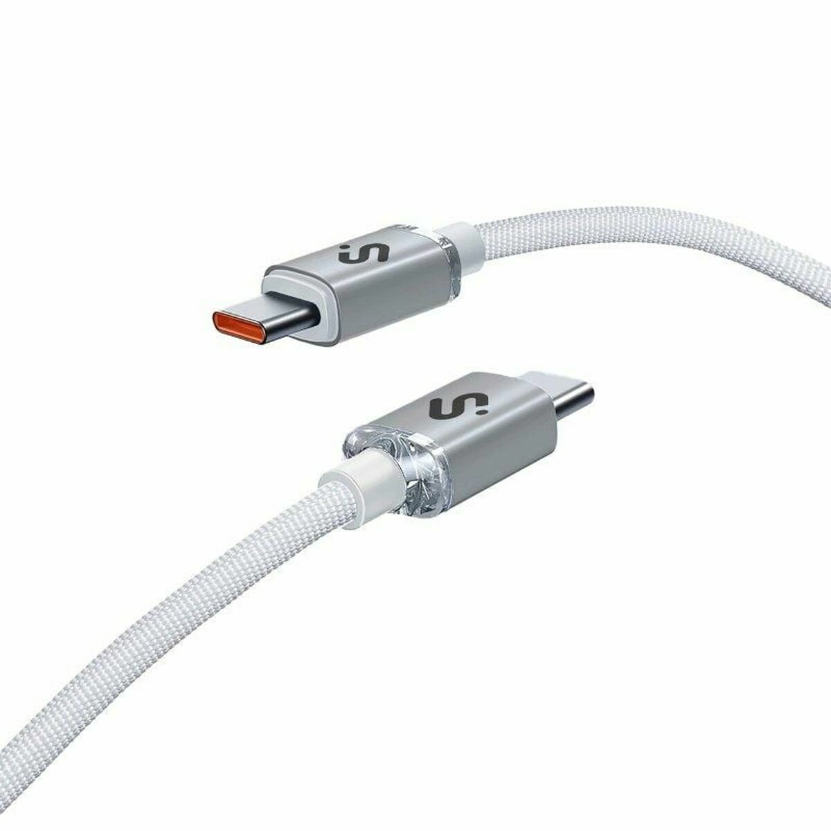 Cabo USB-C para USB-C Subblim OPTIMUS Branco 2 m