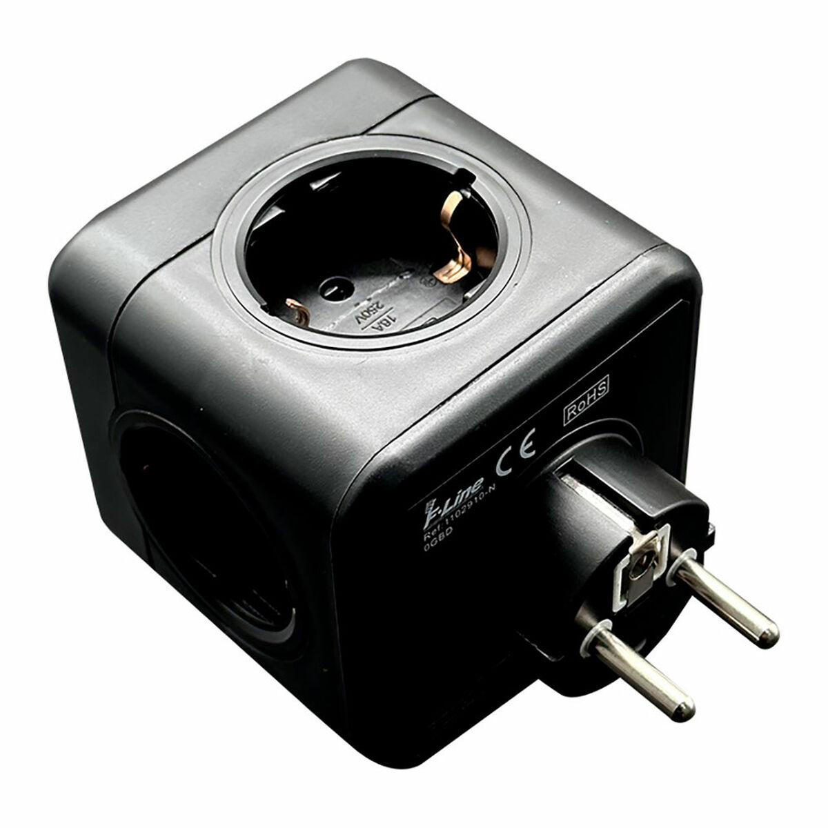 Extensão com 5 Tomadas sem Interruptor Fbright Preto 3680 W