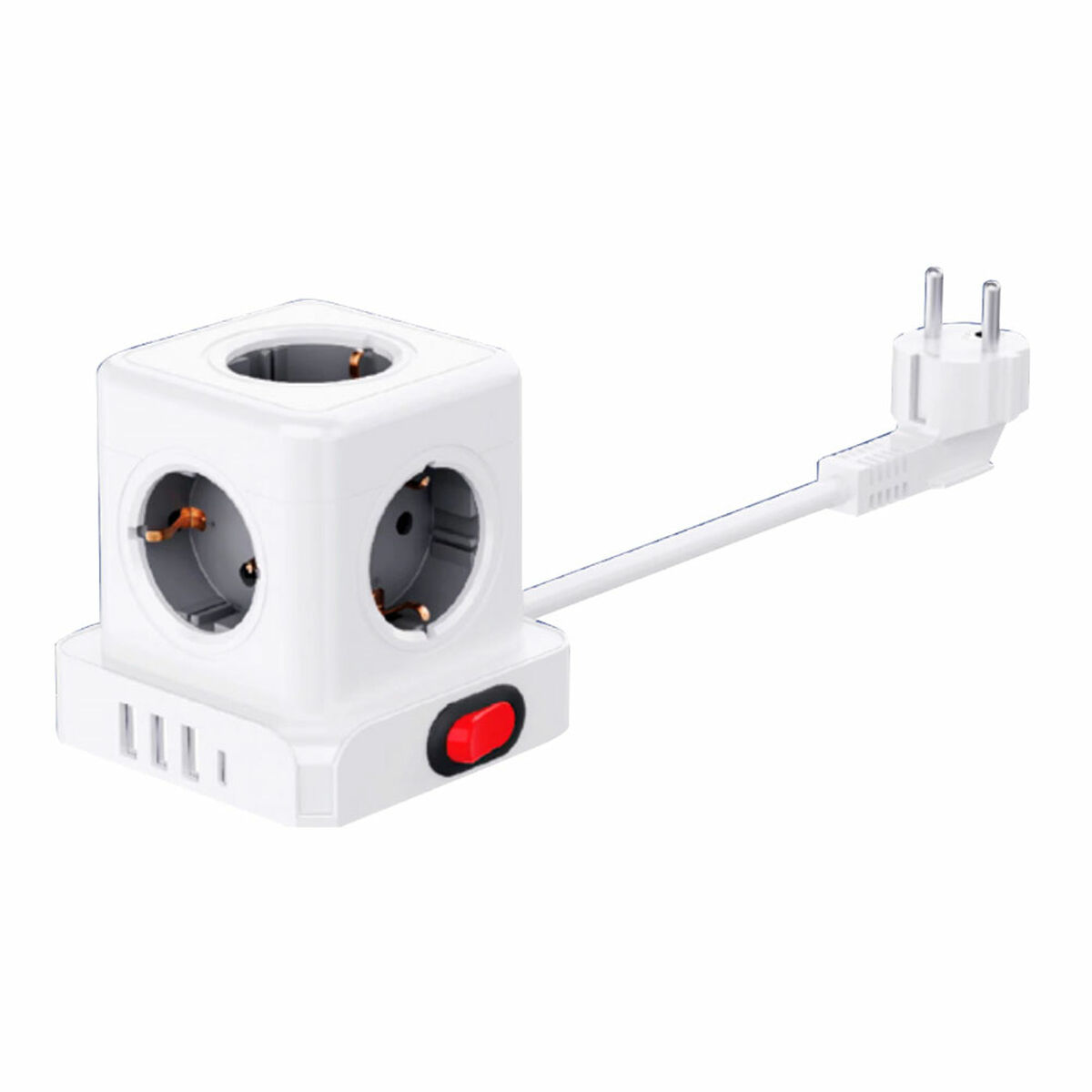 Extensão com 5 Tomadas com Interruptor Fbright Branco 3680 W (1,5 m)