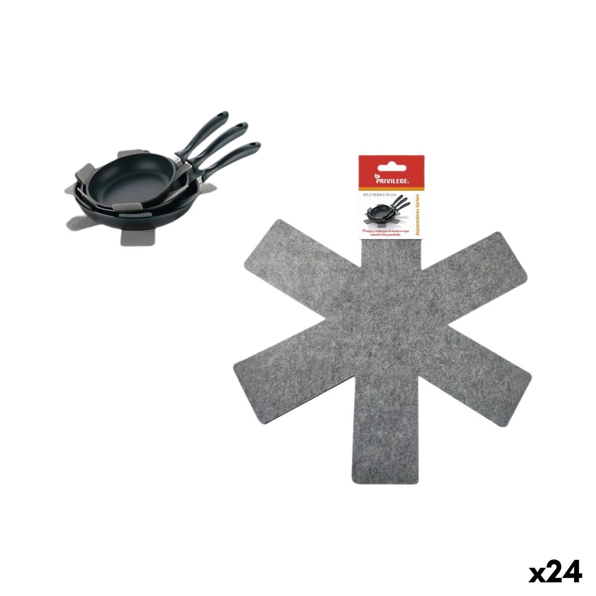 Protetor de Frigideiras Privilege 38 cm (24 Unidades)