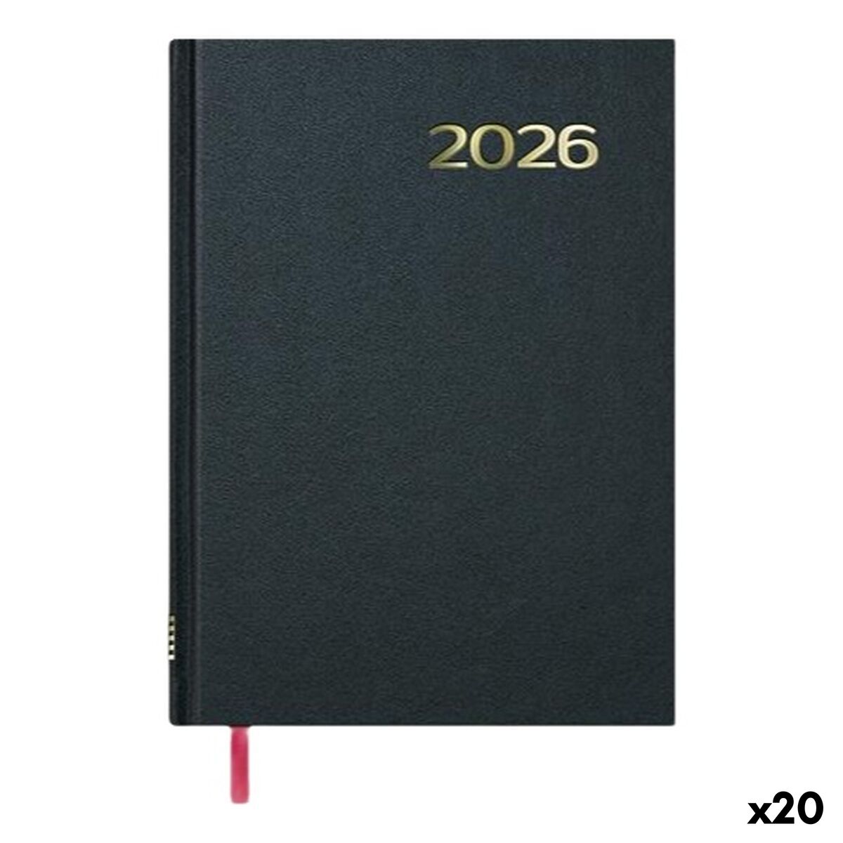 Agenda DOHE SÍNTEX Preto 14 x 20 cm 2026 (20 Unidades)