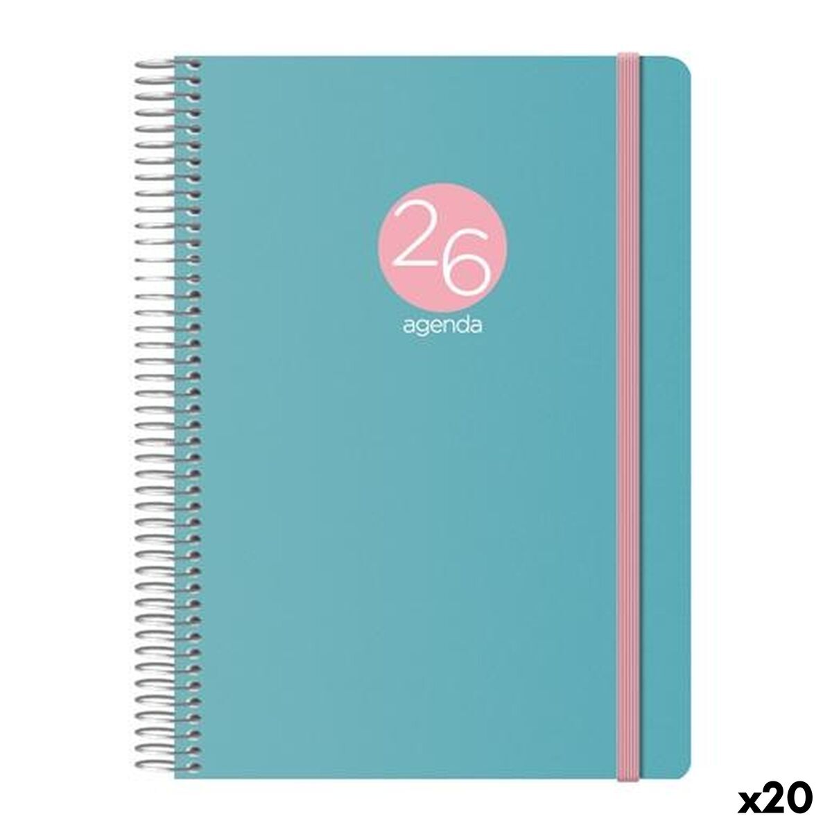Agenda DOHE MEMPHIS Verde 1/4 15 x 21 cm 2026 (20 Unidades)