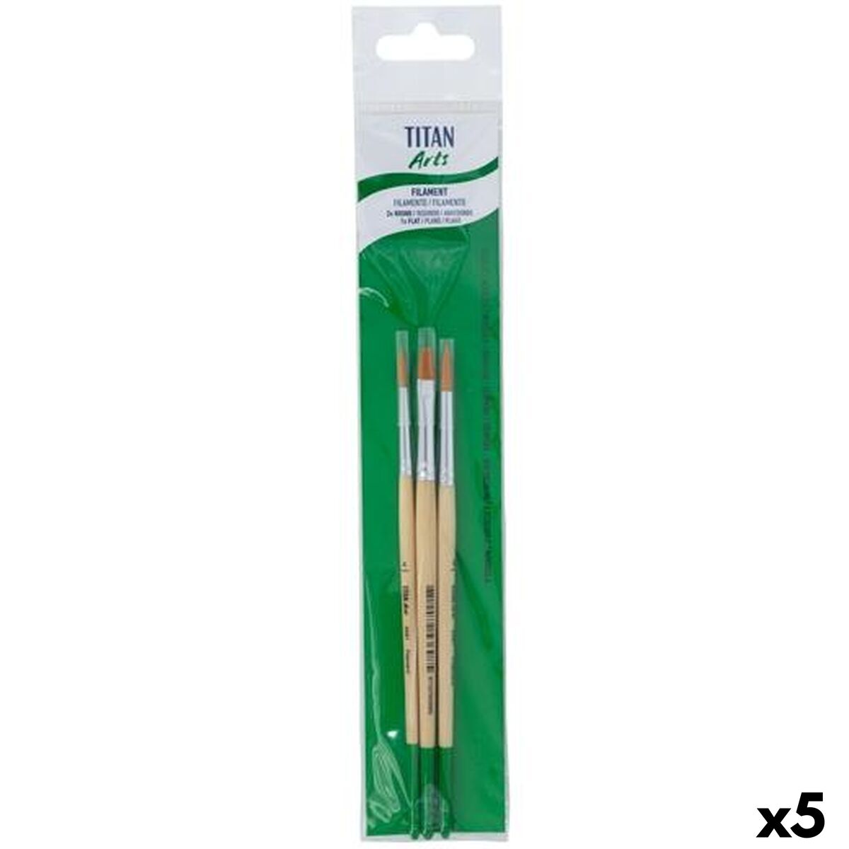 Pincéis Titan Arts 3 Peças (5 Unidades)