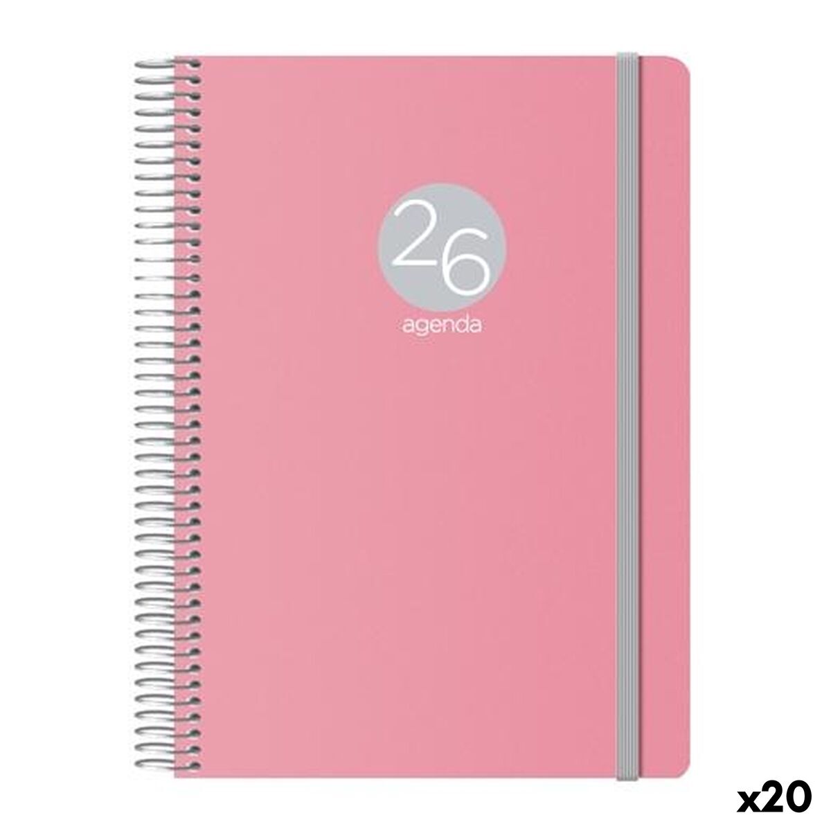 Agenda DOHE MEMPHIS Cor de Rosa 1/4 15 x 21 cm 2026 (20 Unidades)