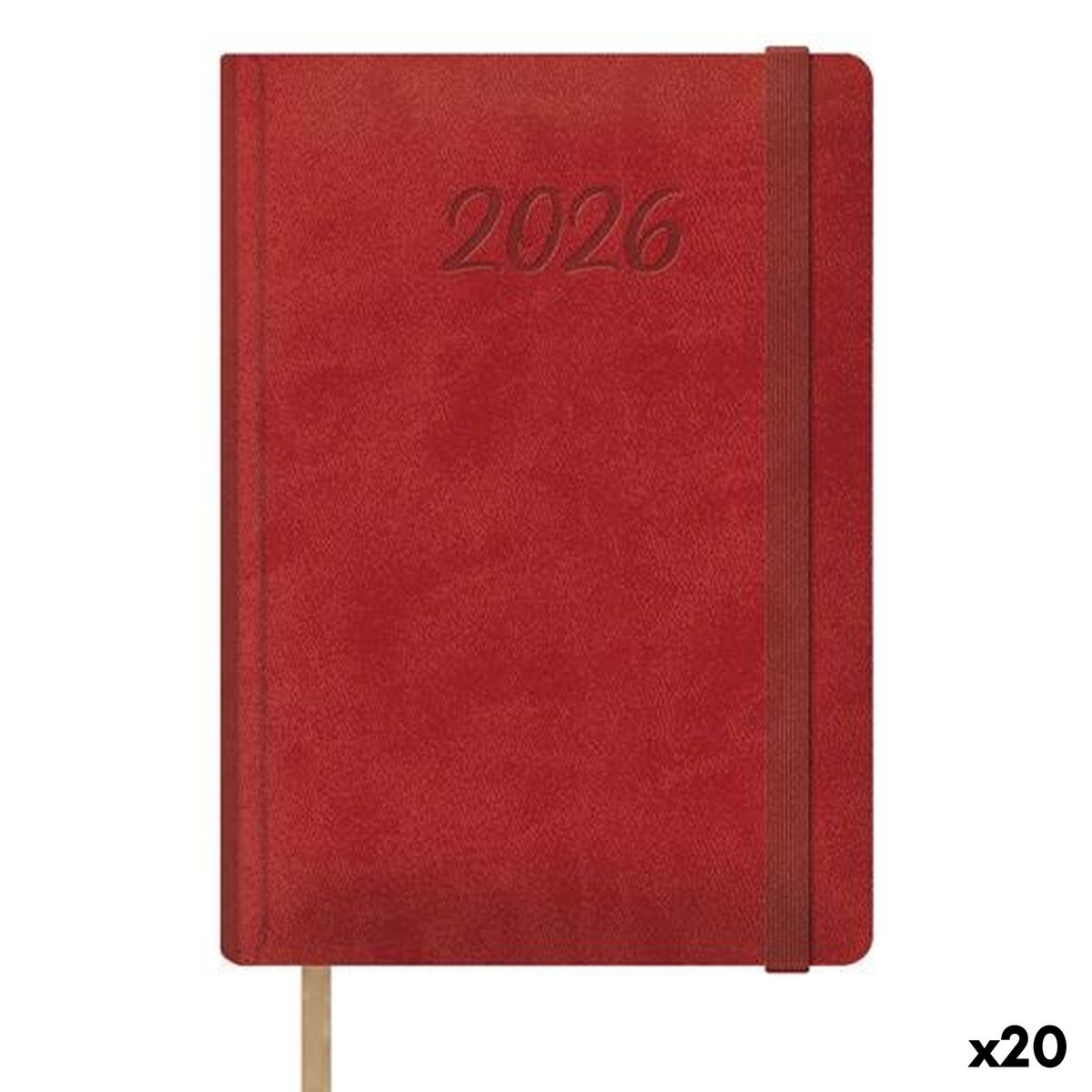 Agenda DOHE SAMBA Vermelho 1/4 15 x 21 cm 2026 (20 Unidades)
