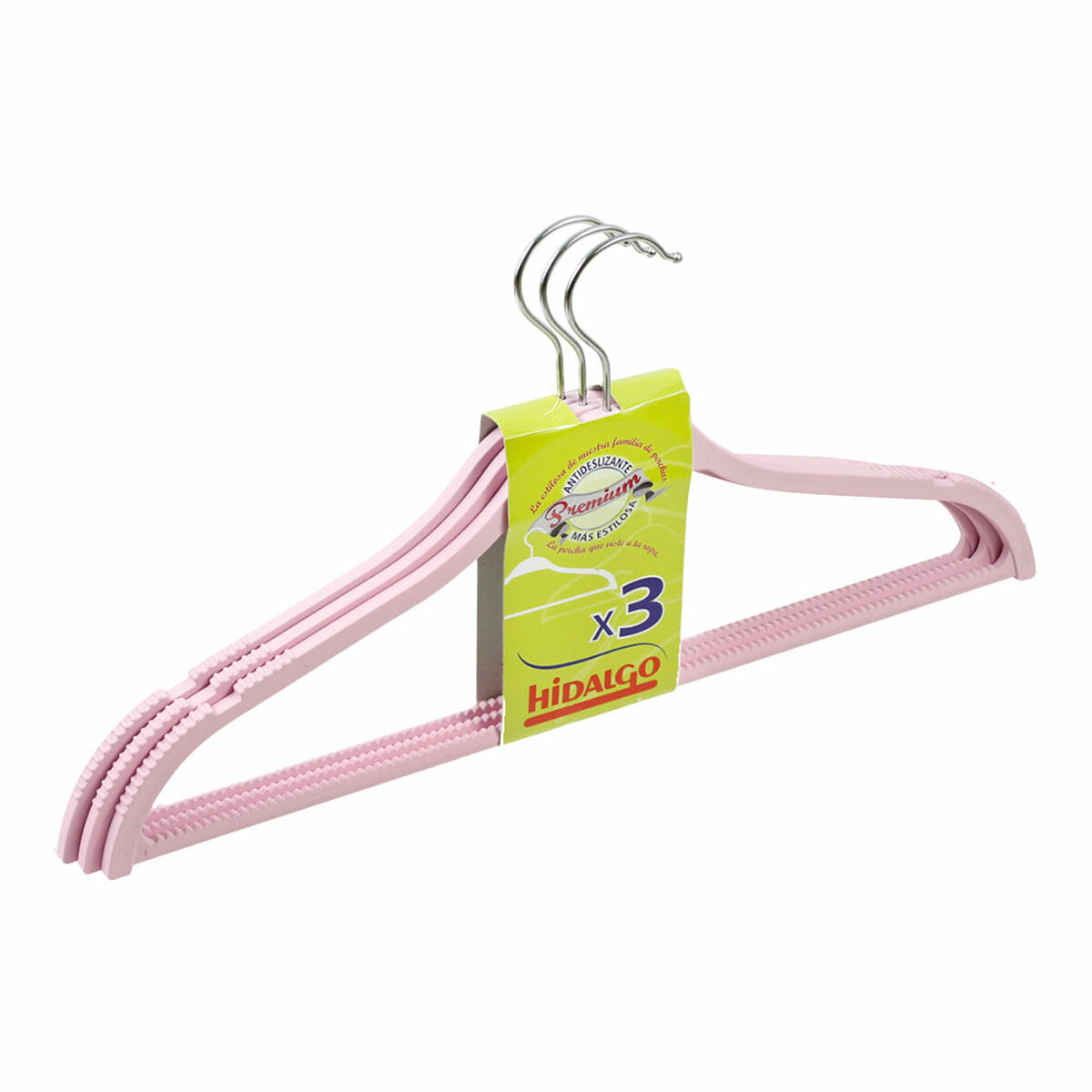 Cabides Hidalgo Multicolor Metal Plástico (3 Unidades)