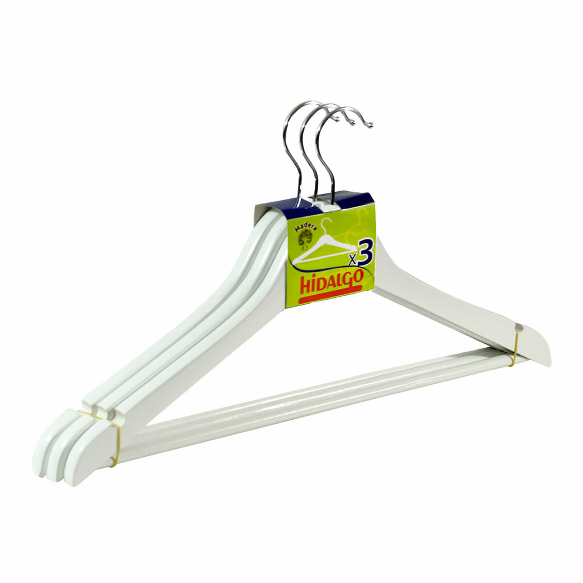 Cabides Hidalgo Branco Madeira (3 Unidades)