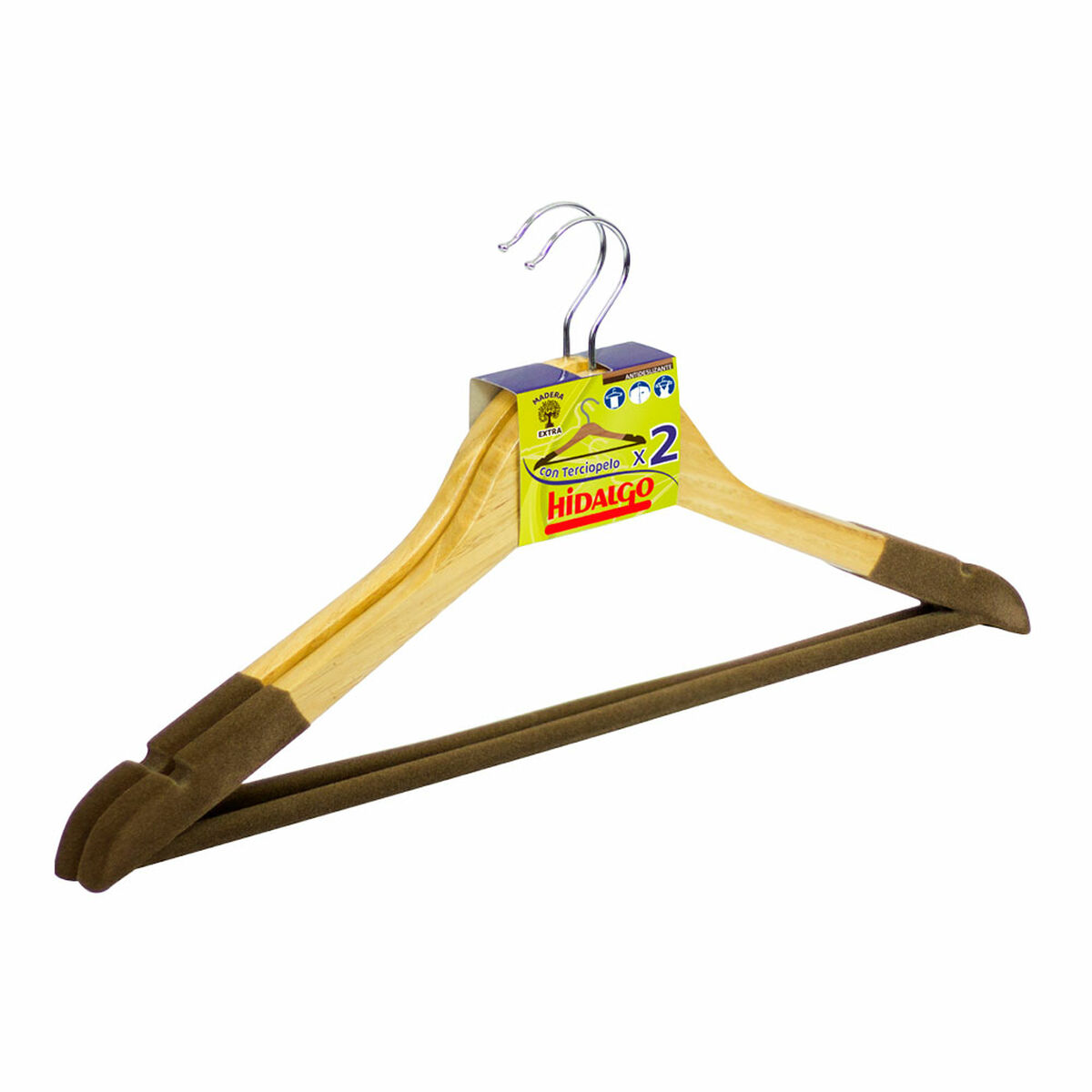 Cabides Hidalgo Madeira Natural (2 Unidades)