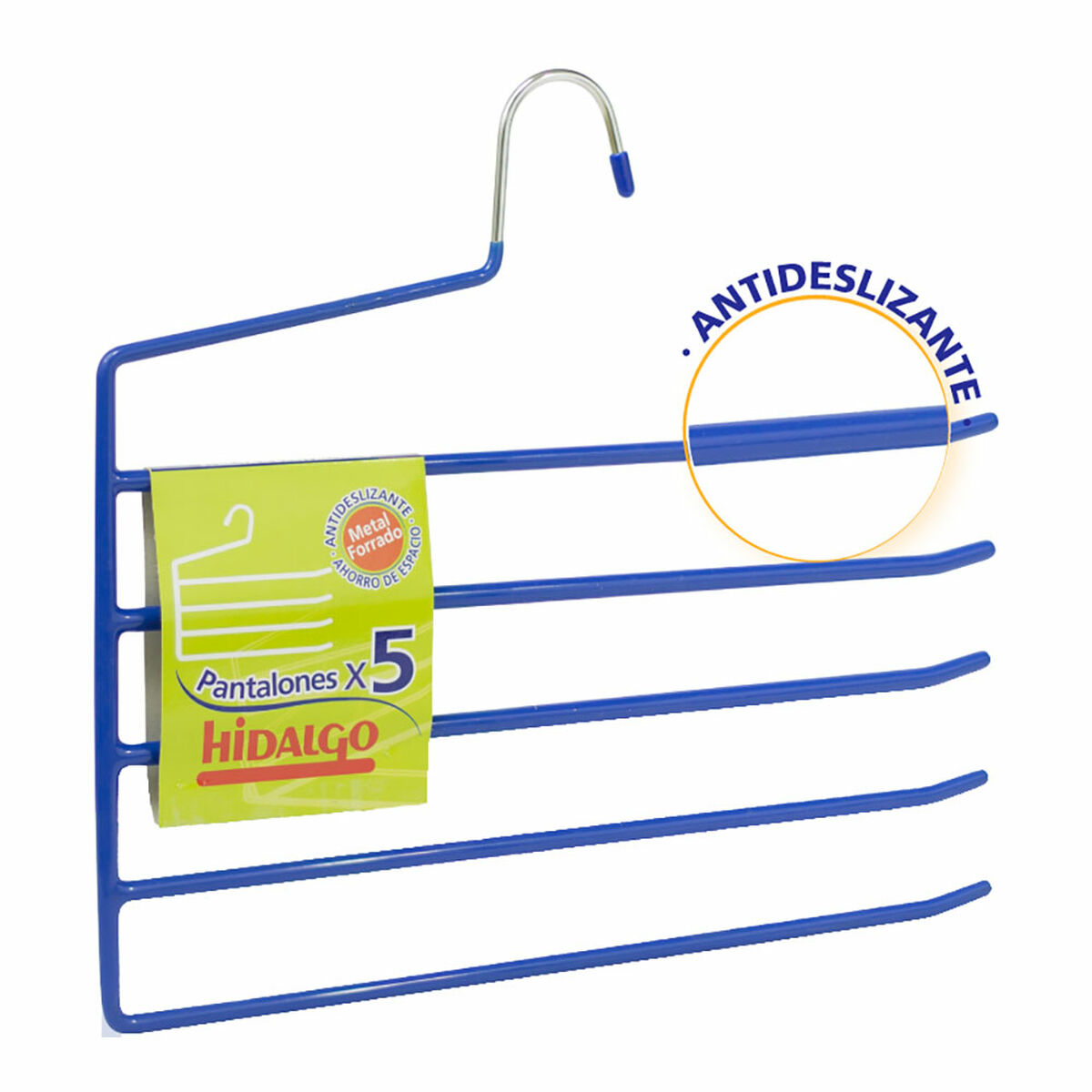 Cabide Múltiplo para Calças Hidalgo Azul Metal 34 X 0,5 X 32 CM