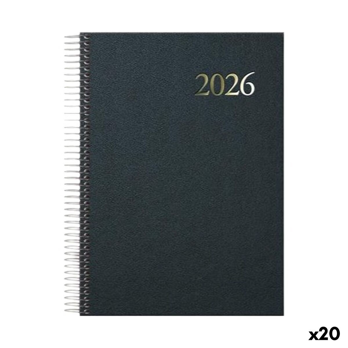 Agenda DOHE SEGOVIA Preto 14 x 20 cm 2026 (20 Unidades)