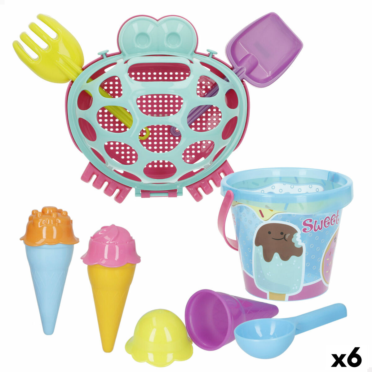 Conjunto de brinquedos de praia Colorbaby 48 X 16 X 32 CM (6 Unidades)