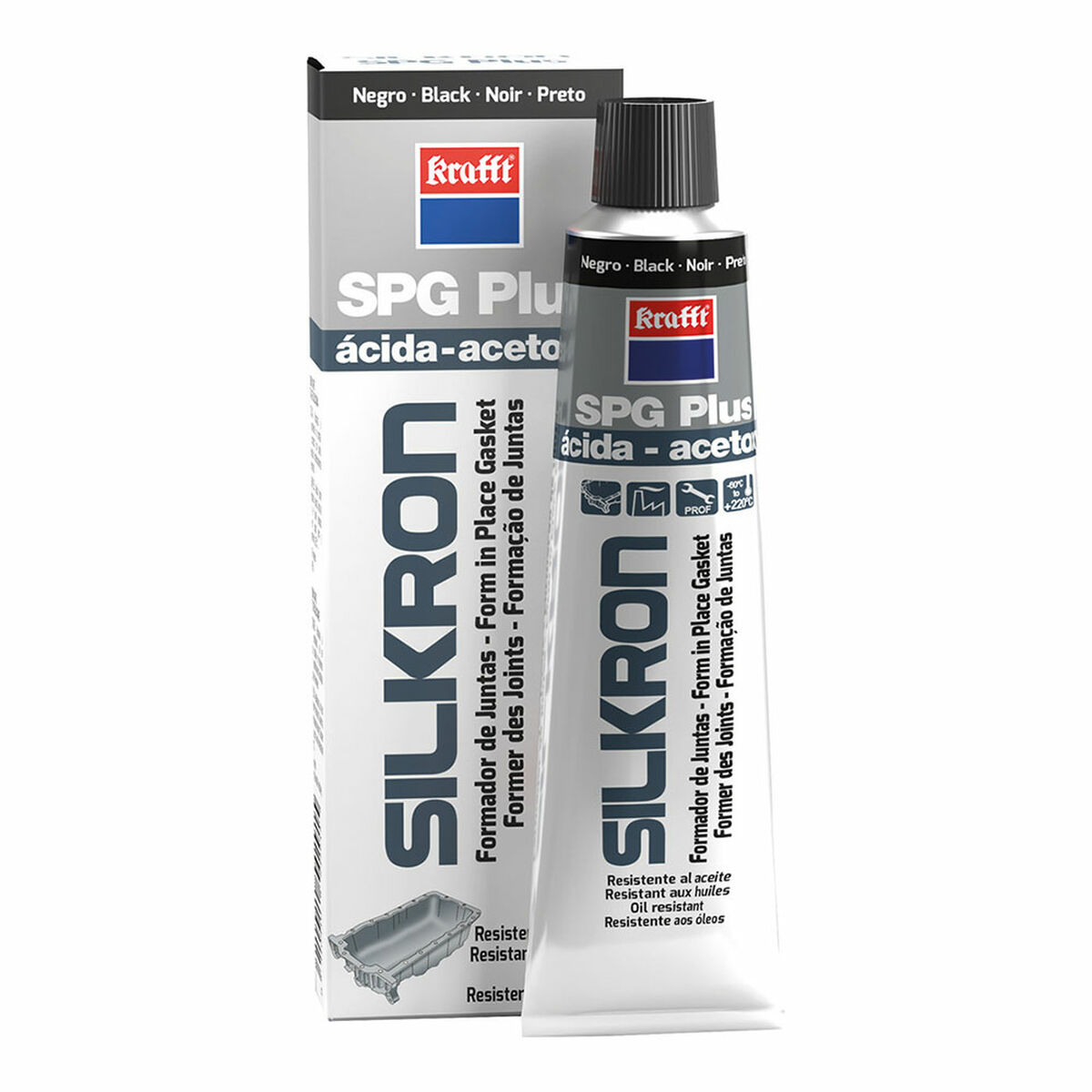 Formador de Juntas Krafft silkron spg plus Preto 75 ml