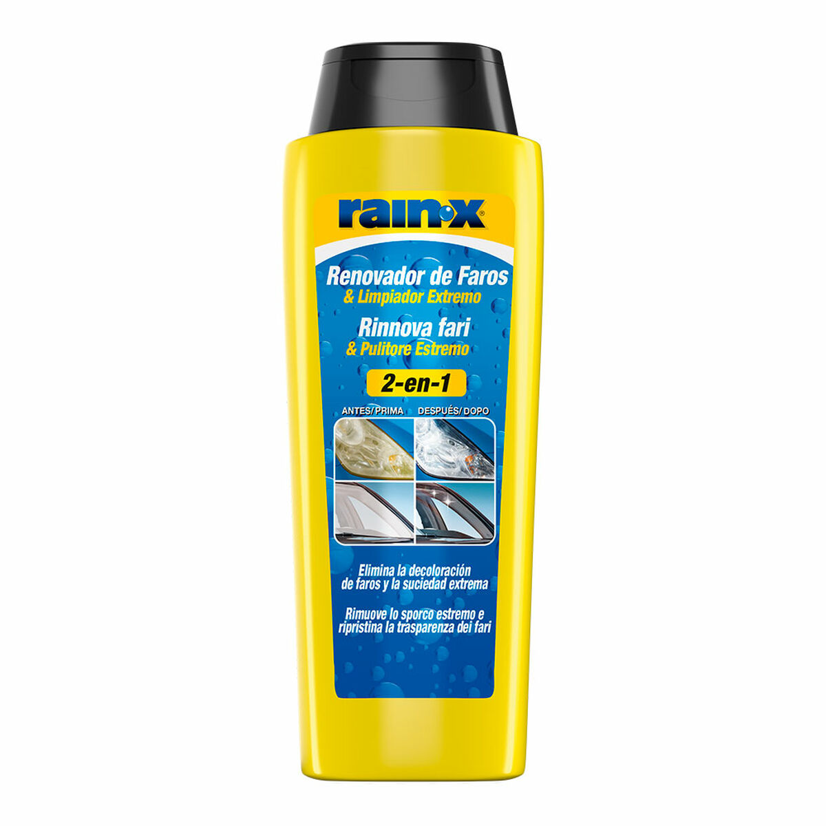 Restaurador de Faróis Rainx 325 ml Limpador