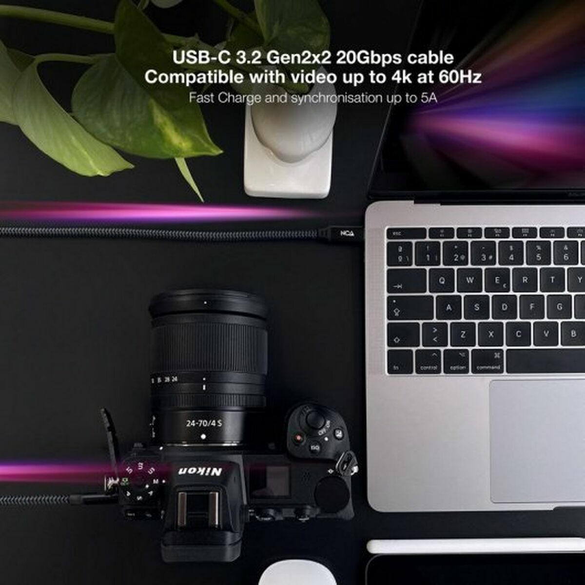 Cabo USB-C NANOCABLE 10.01.4302-COMB Preto 2 m