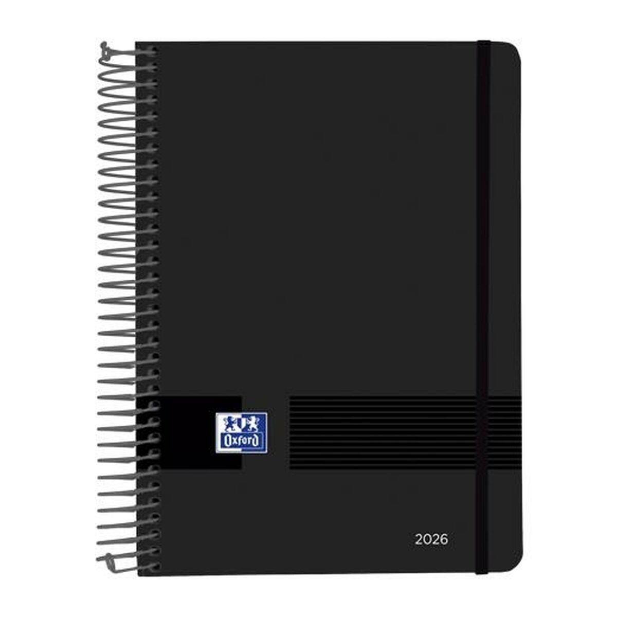 Agenda Oxford LIVE&GO Preto A5 21 x 14,8 cm 2026 (5 Unidades)