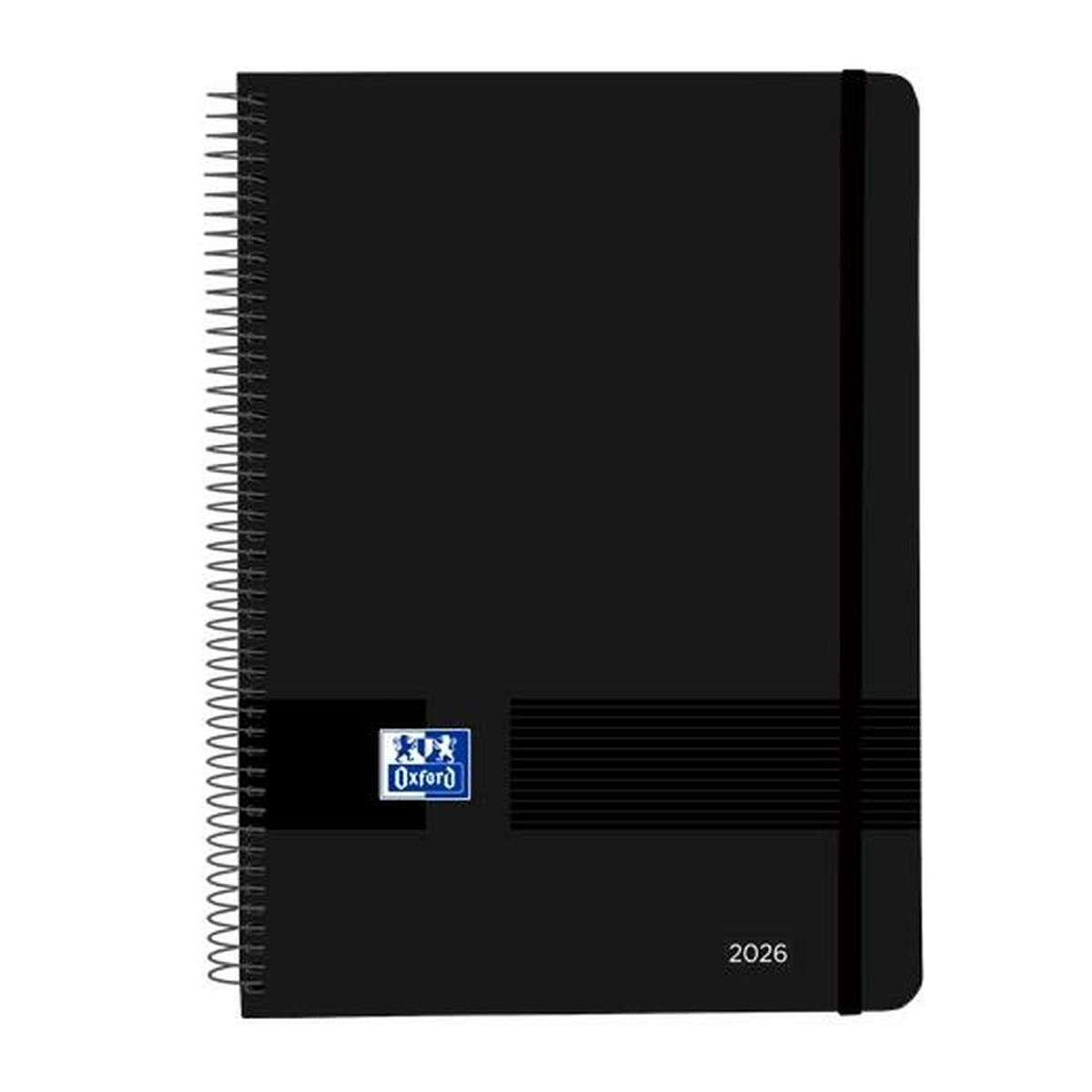 Agenda Oxford LIVE&GO Preto A5 21 x 14,8 cm 2026 (5 Unidades)