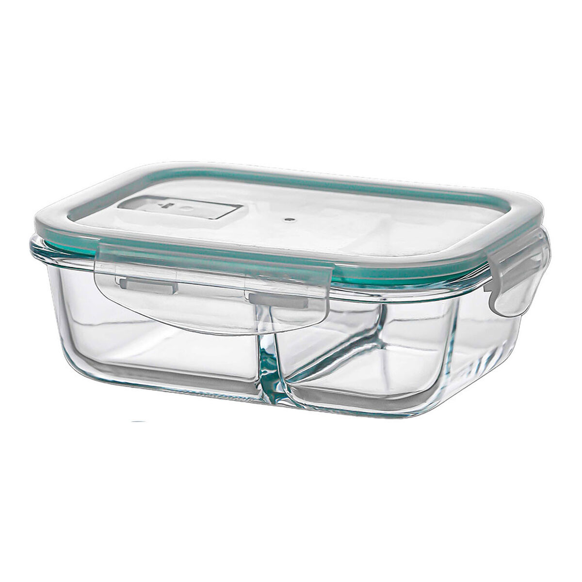 Lancheira Ovenza 630 ml Transparente Silicone Vidro de Borosilicato Retangular