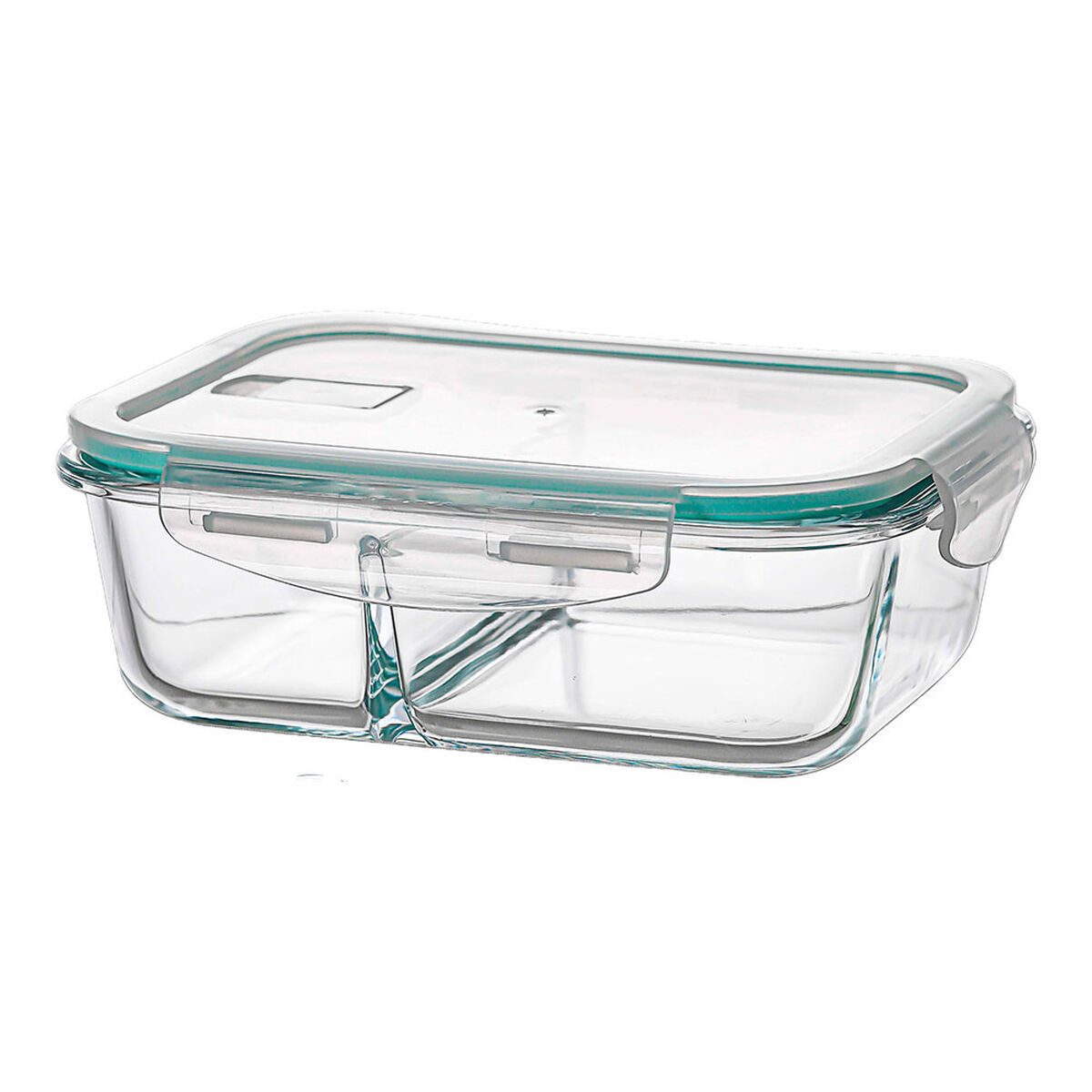 Lancheira Ovenza 1040 ml Transparente Silicone Vidro de Borosilicato Retangular