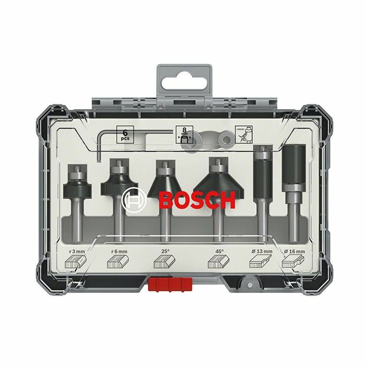 Conjunto de fresas multiusos BOSCH 6 mm 6 Peças
