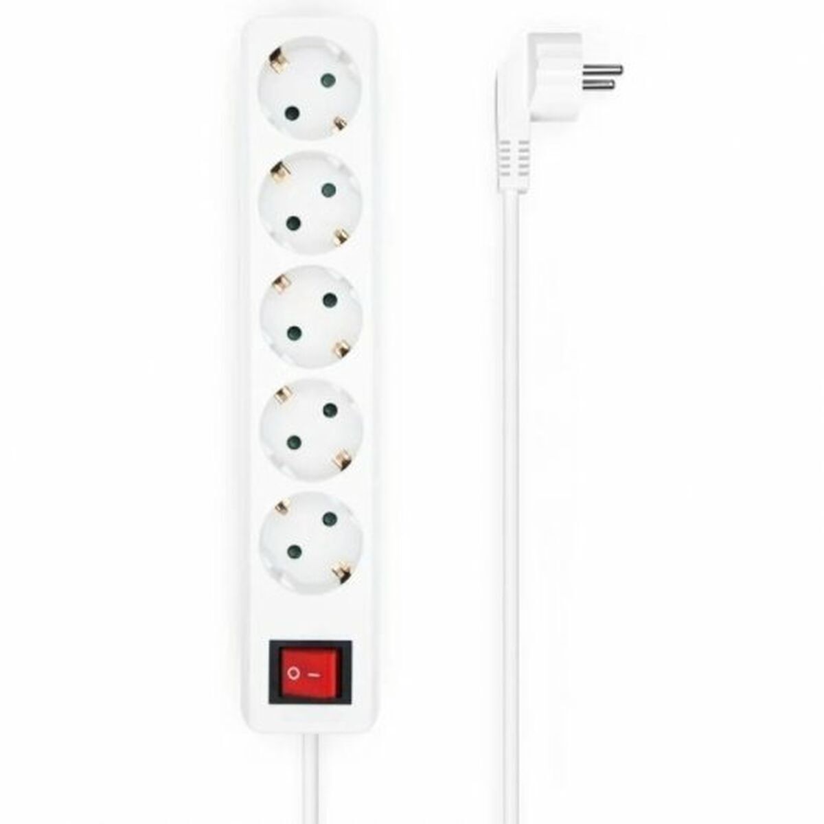 Extensão com 5 Tomadas com Interruptor Aisens A154-0651 Branco 3500 W (1,4 m)