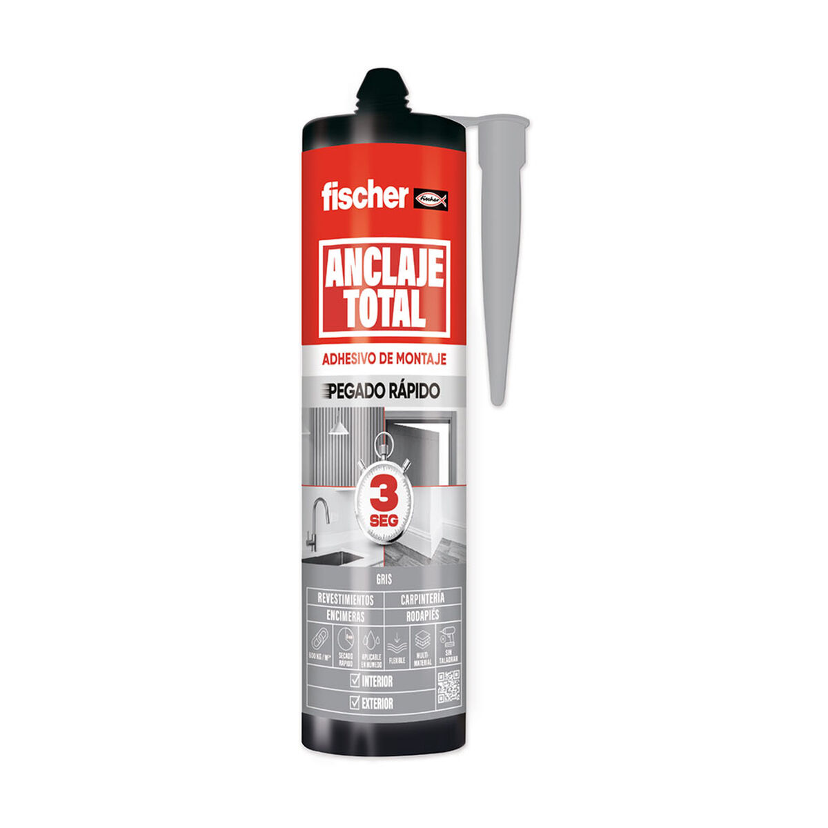 Fixação rápida Fischer Cinzento 290 ml