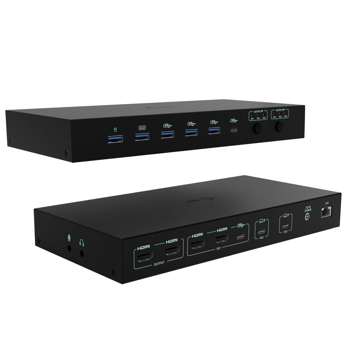 Hub USB i-Tec C31KVMDOCKPDPRO Preto