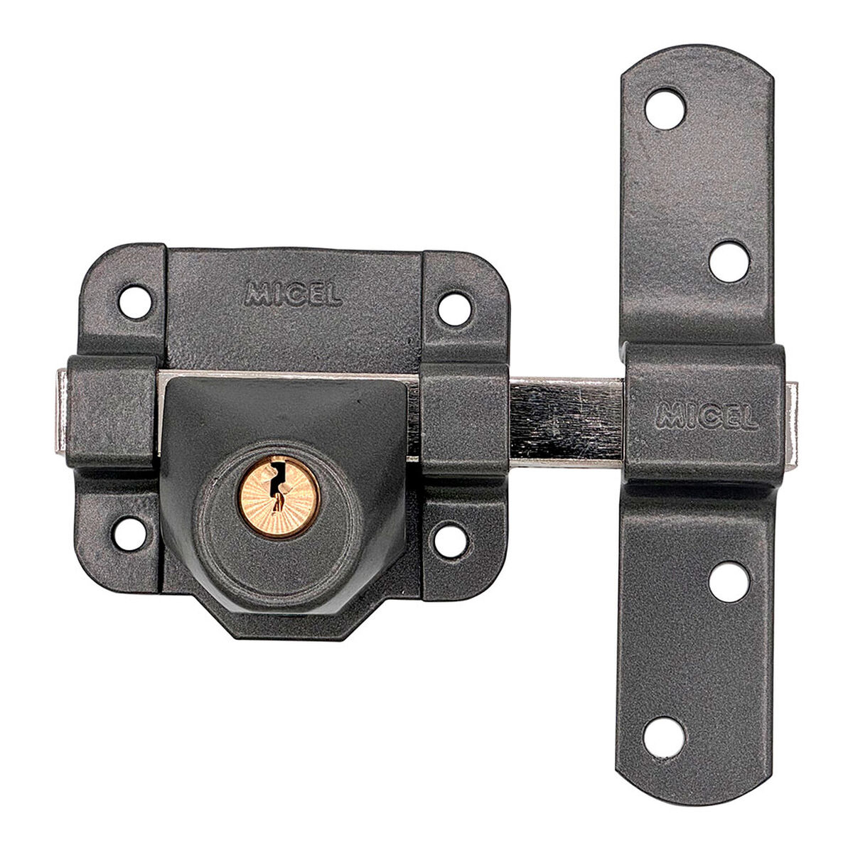 Ferrolho de segurança Micel crr14 86l/50 mm Aço Cinzento 50 mm Sobrepor