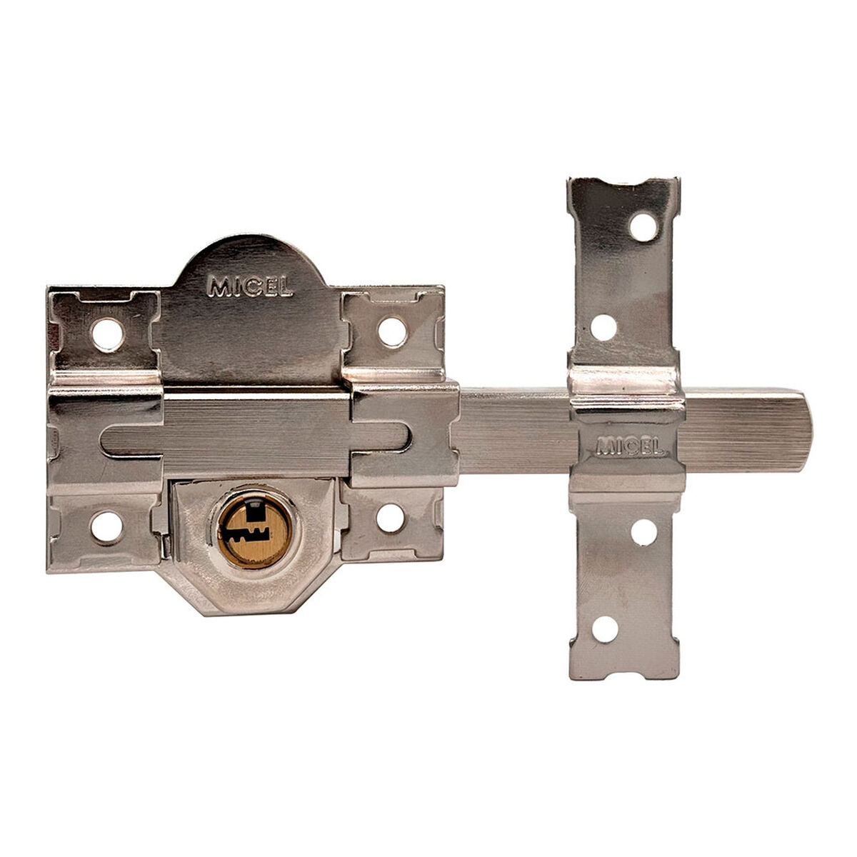 Ferrolho de segurança Micel crr11 86l/50 Aço Níquel 50 mm Sobrepor
