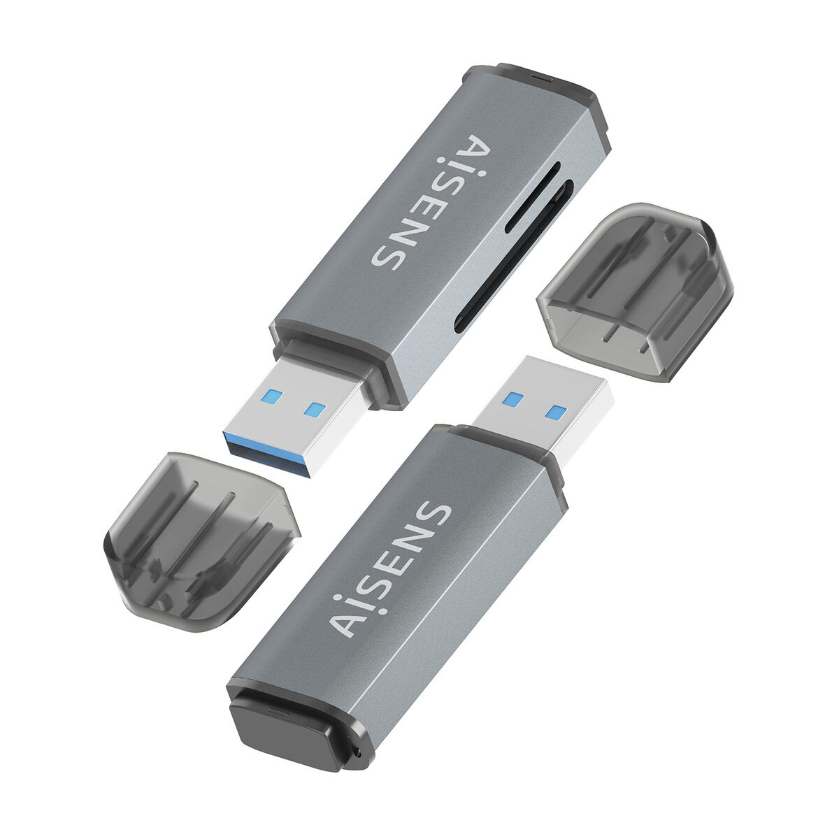 Leitor de Cartões Aisens ASCR-2A09-GR Cinzento
