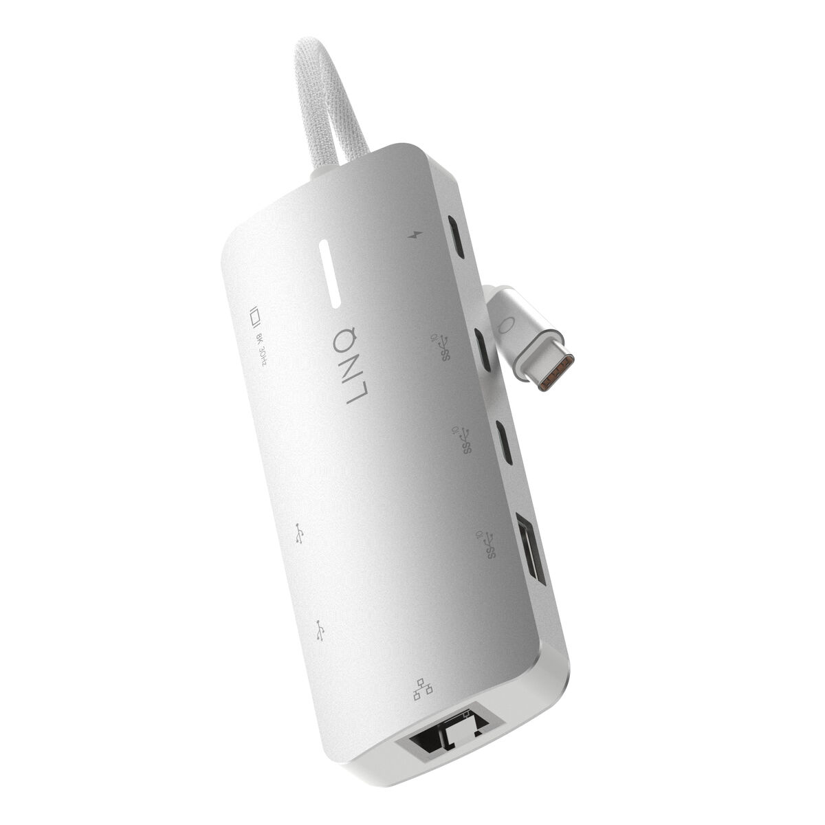 Hub USB Linq Byelements LQ49081PS Branco Cinzento