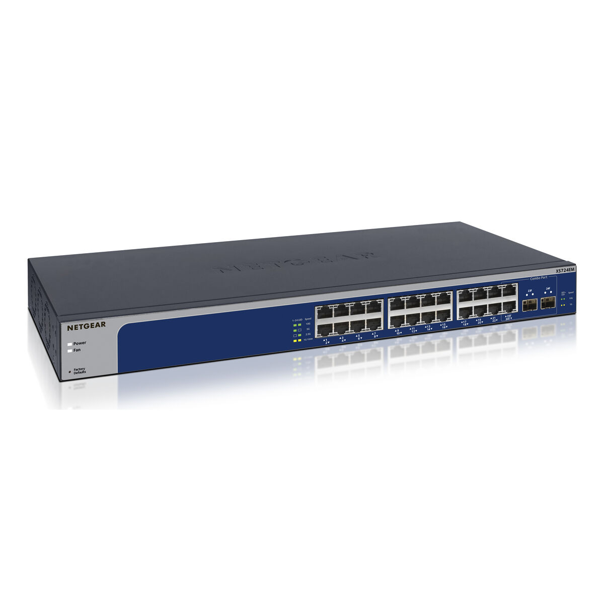Switch Netgear XS724EM-200EUS Azul Cinzento
