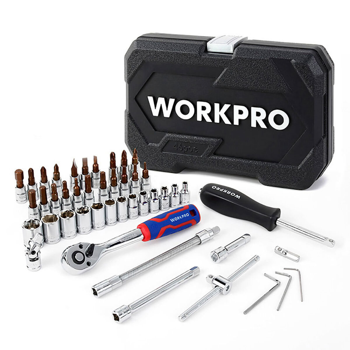 Jogo de chaves de encaixe Workpro 1/4" 46 Peças