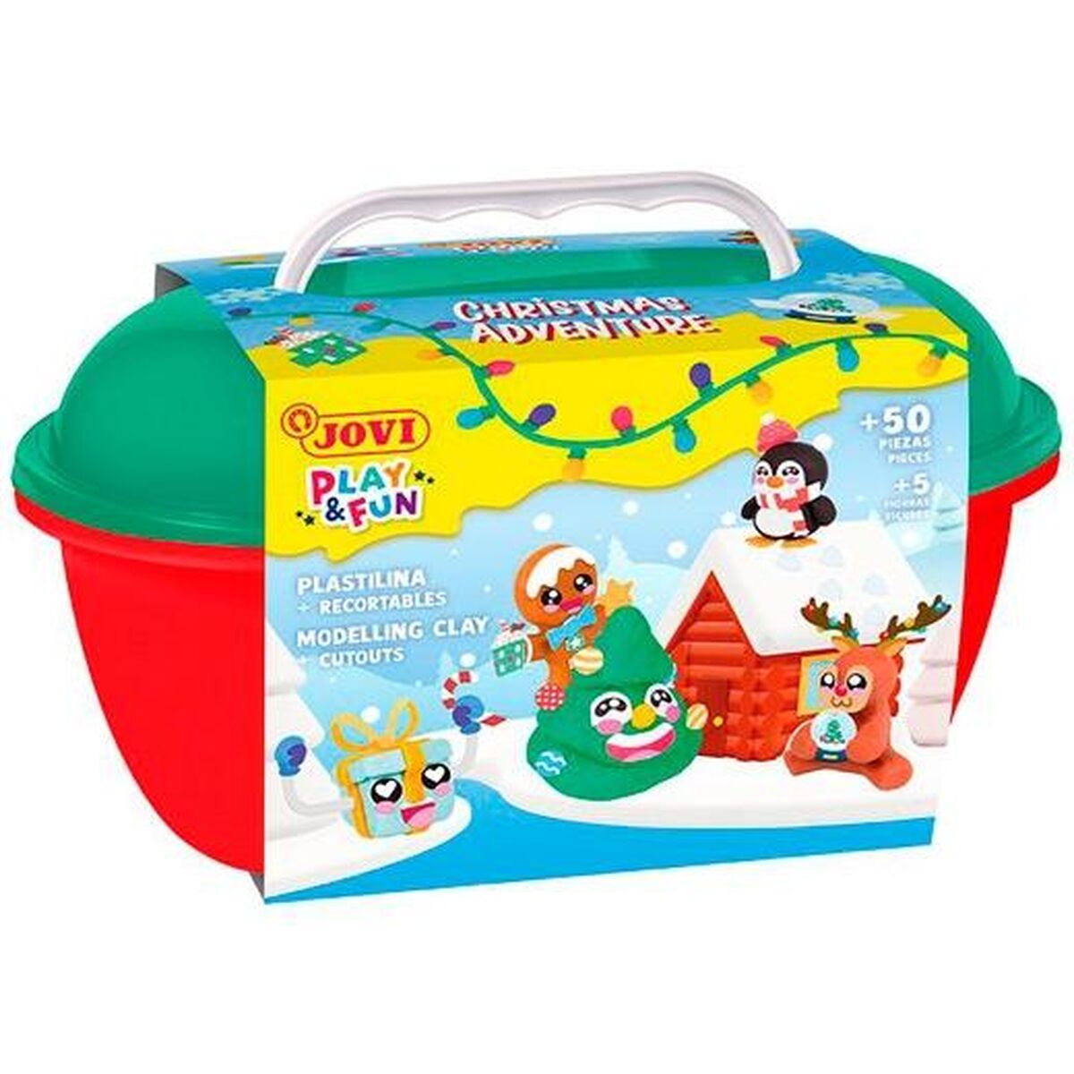 Jogo de Plasticina Jovi PLAY&FUN Christmas Adventure Multicolor