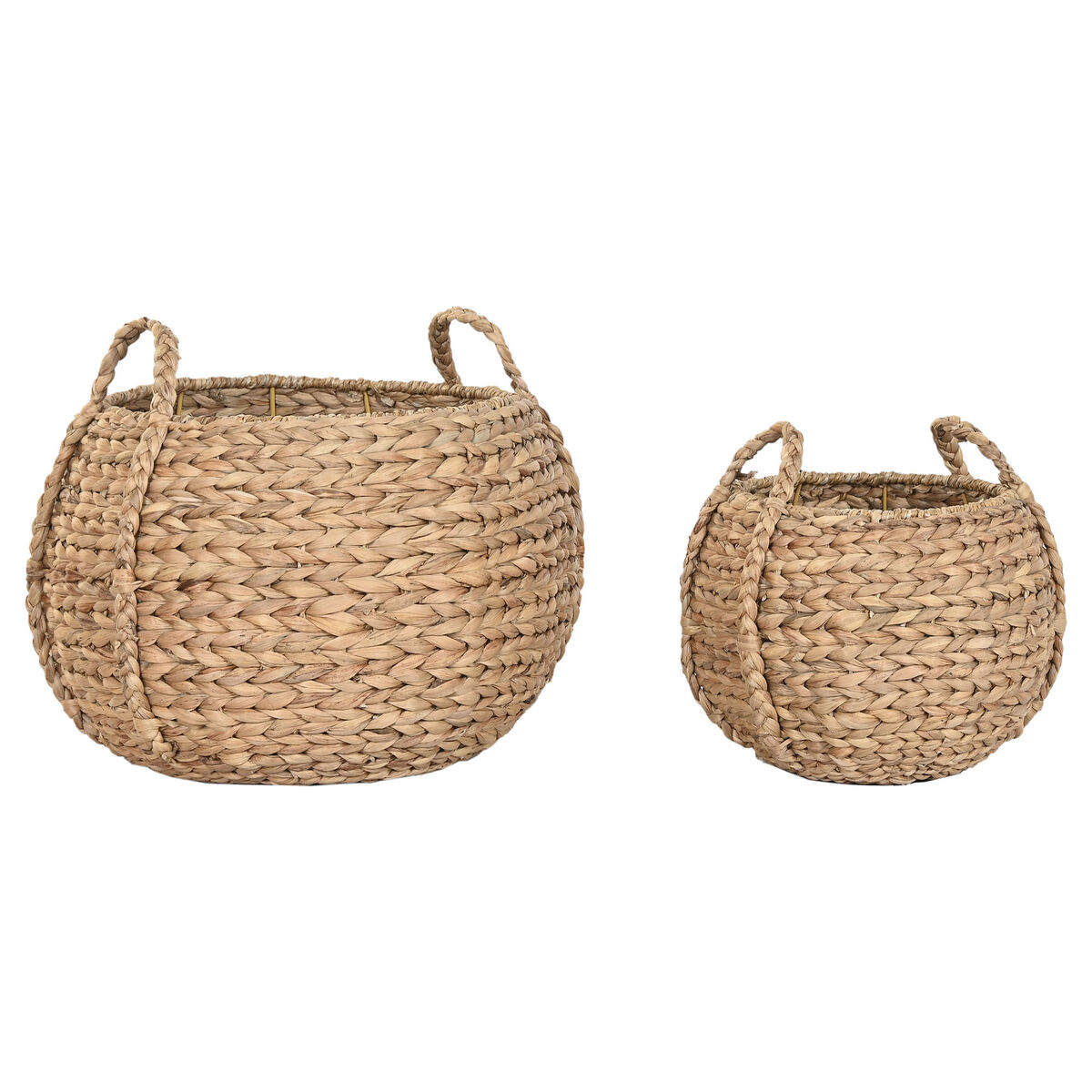 Cesta Decorativa Home ESPRIT Natural Jacinto-de-água Zostera marina (2 Peças)