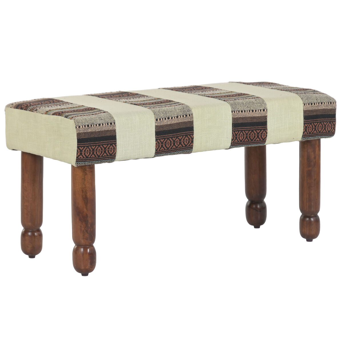 Banqueta Home ESPRIT Multicolor Madeira de mangueira 94 X 38 X 45 CM