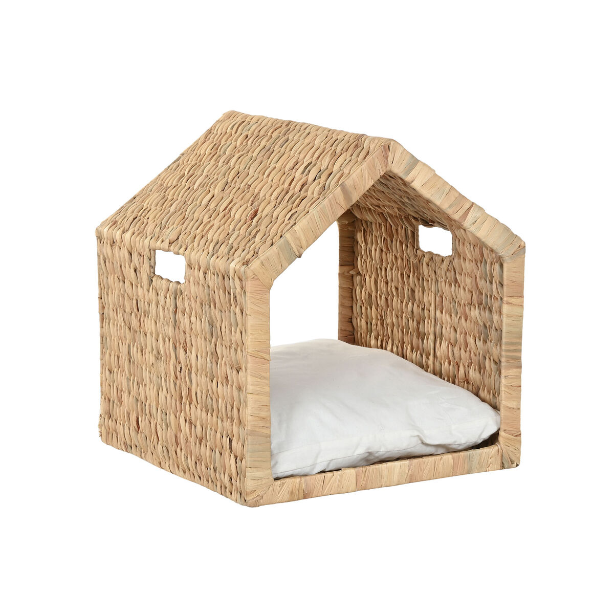 Cama para animal de estimação Home ESPRIT Creme Natural Metal Jacinto-de-água 43 x 43 x 46 cm