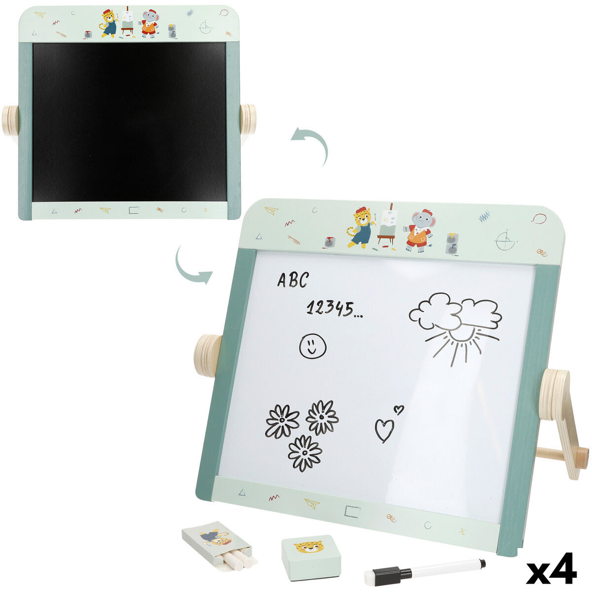 Quadro 2 em 1 Woomax 40 x 32 x 27 cm 4 Unidades